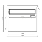 Briefkasten 09.3 (pulverbeschichtet in RAL 9016 Verkehrsweiß)