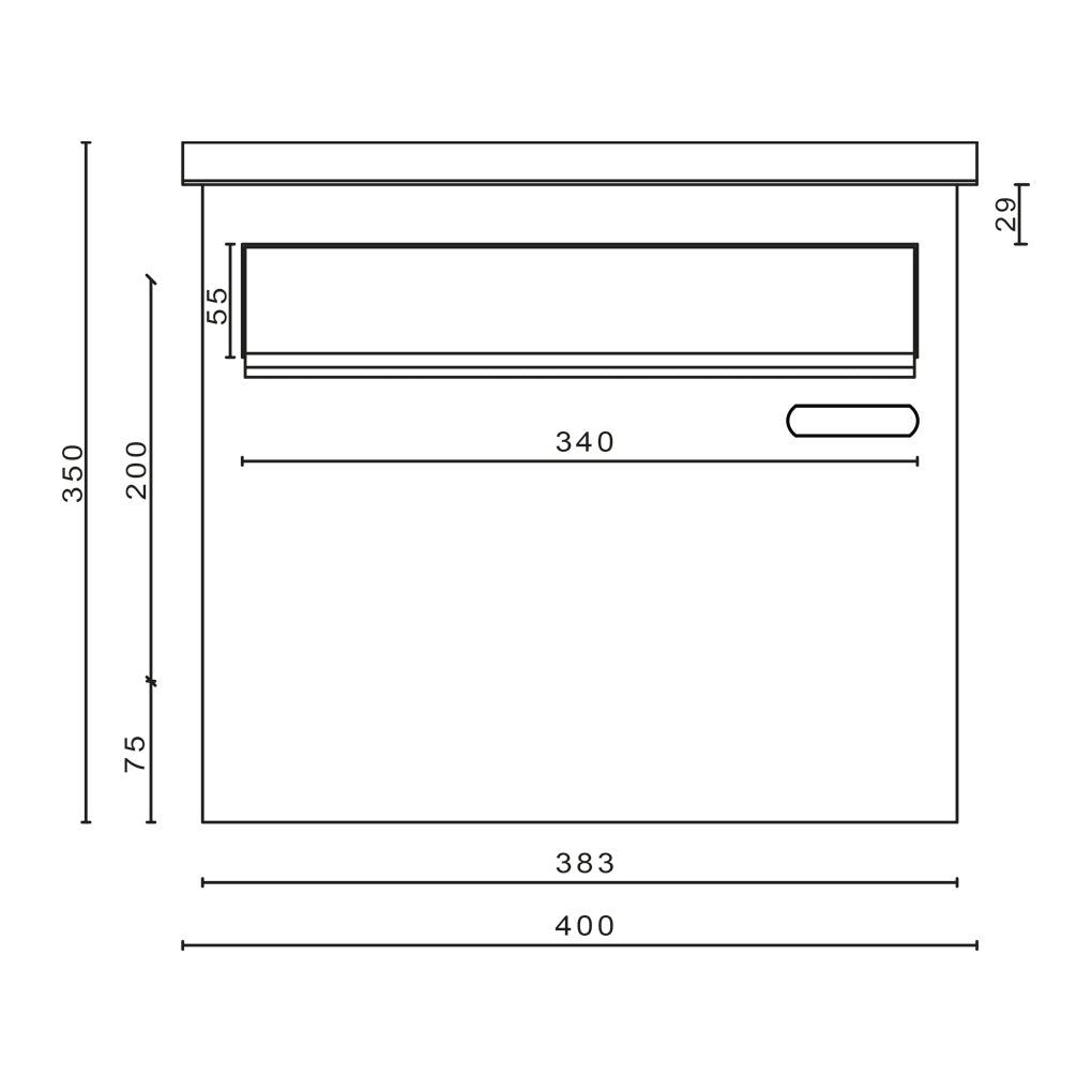 Briefkasten 09.1 (pulverbeschichtet in RAL 6005 Moosgrün)