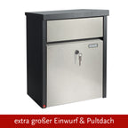 Durchwurfbriefkasten 13.9W mit großem Einwurf