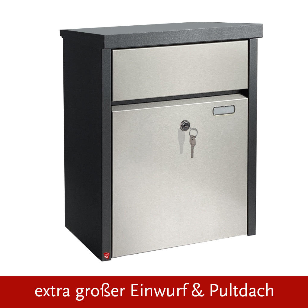 Durchwurfbriefkasten 13.9W mit großem Einwurf