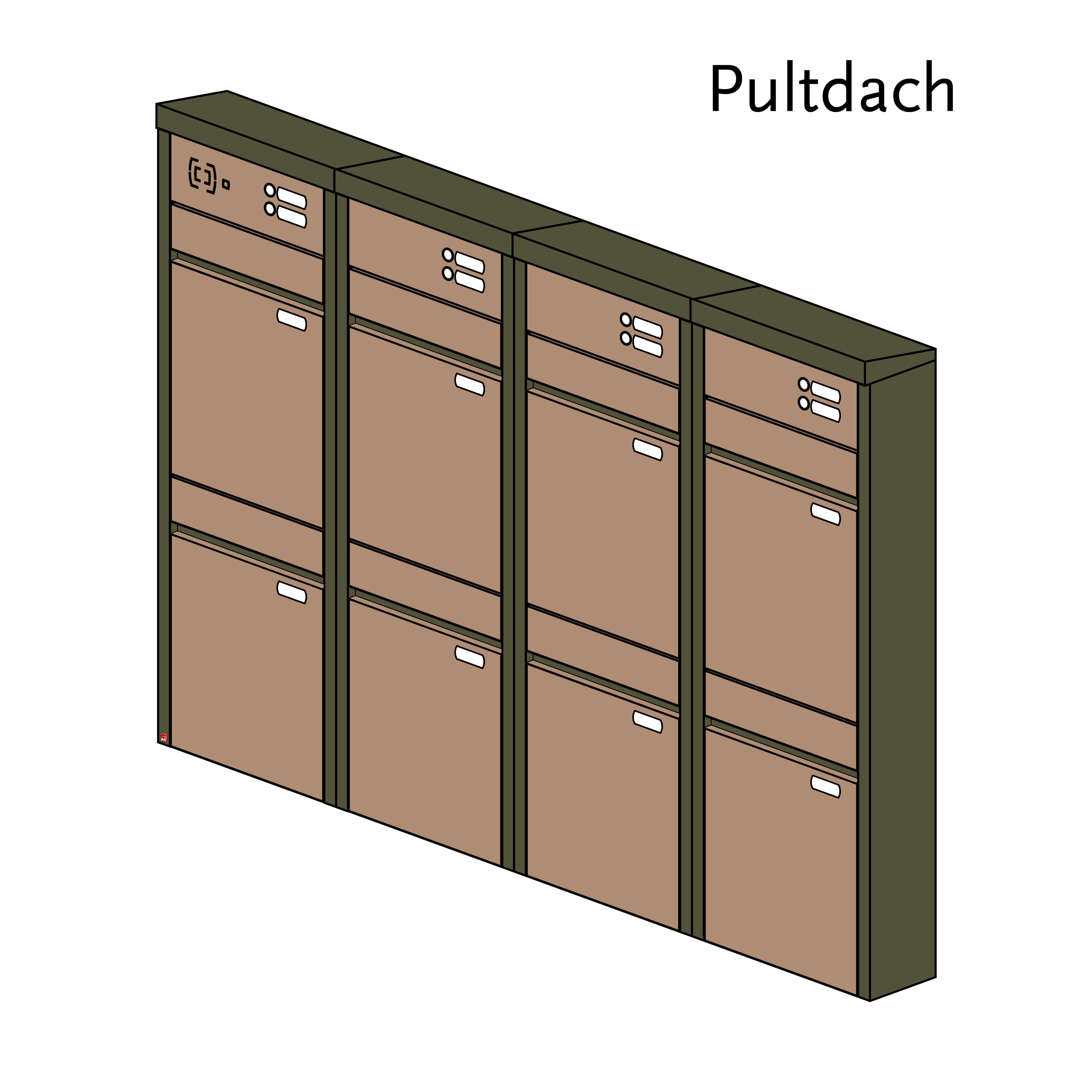 Briefkastenanlage 154.8Z Hochformat