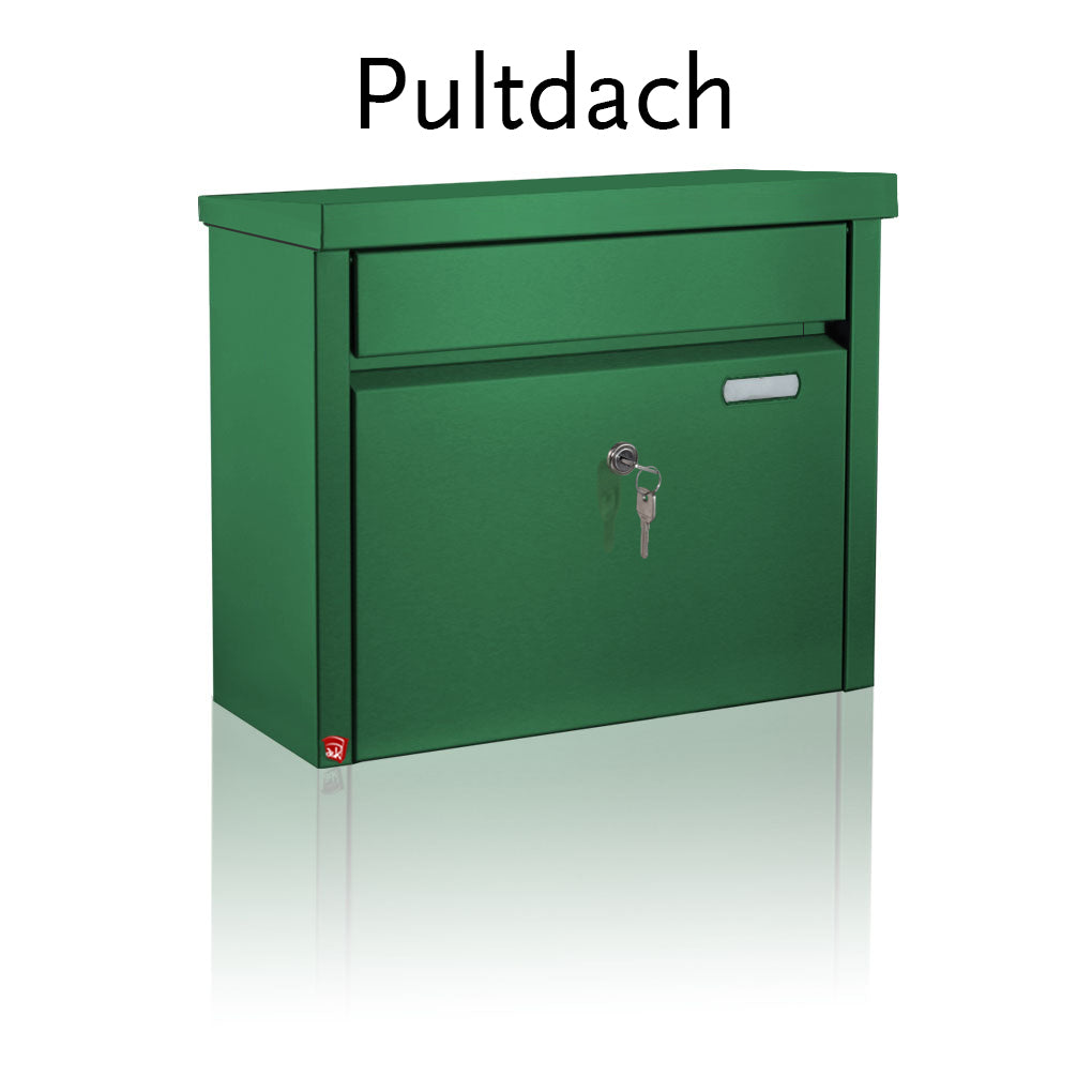 Briefkasten 19.1FW - farblich pulverbeschichtet in RAL 6005 Moosgrün