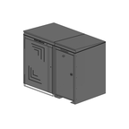 Kombination: 1 Mülltonnenbox + Paketbox – DB703 Feinstruktur matt
