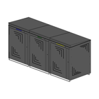 Mülltonnenbox 240 L – RAL 7016 Feinstruktur matt – 3-fach