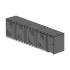 Kombination: 4 Mülltonnenboxen + Paketbox – DB703 Feinstruktur matt