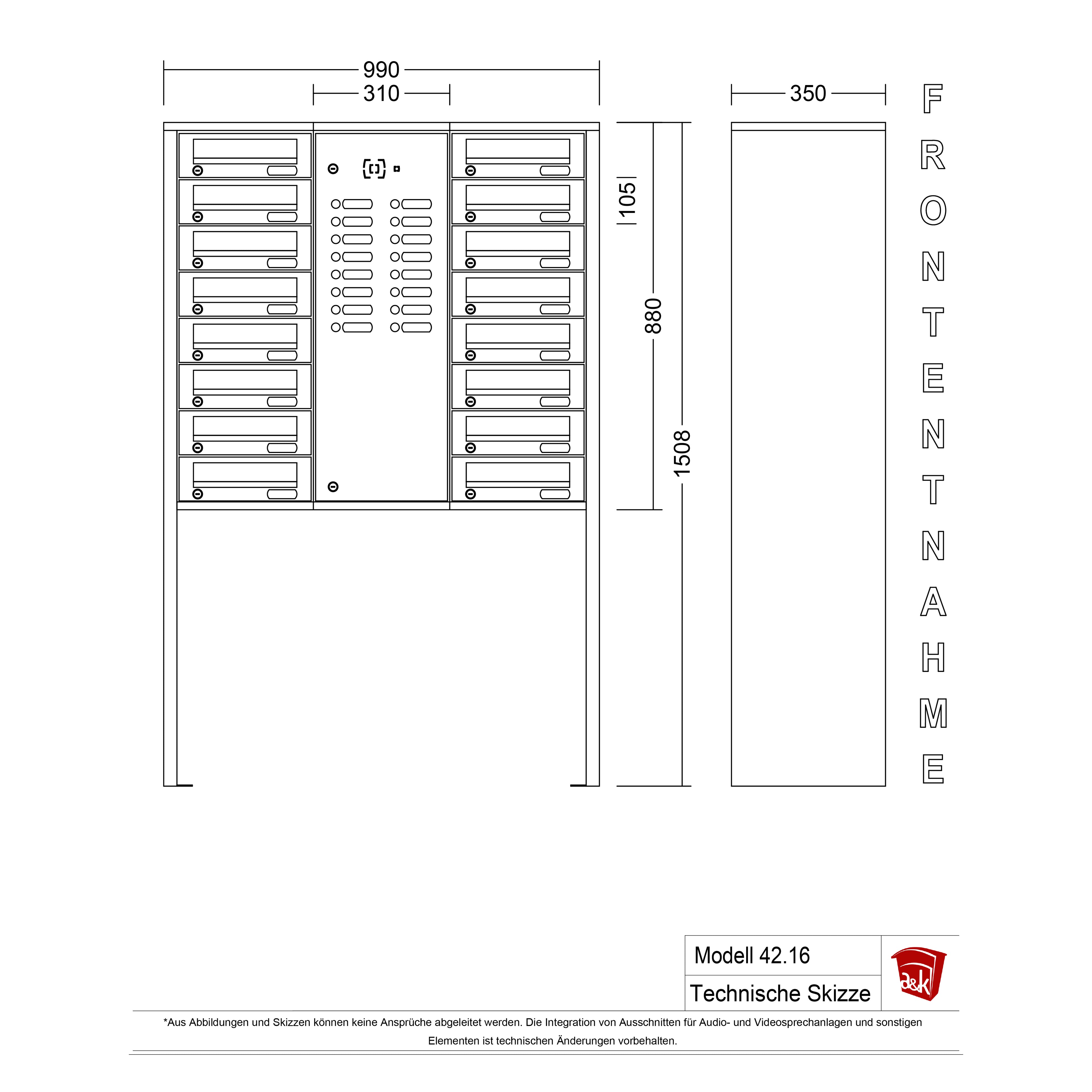 Standbriefkasten 42.16