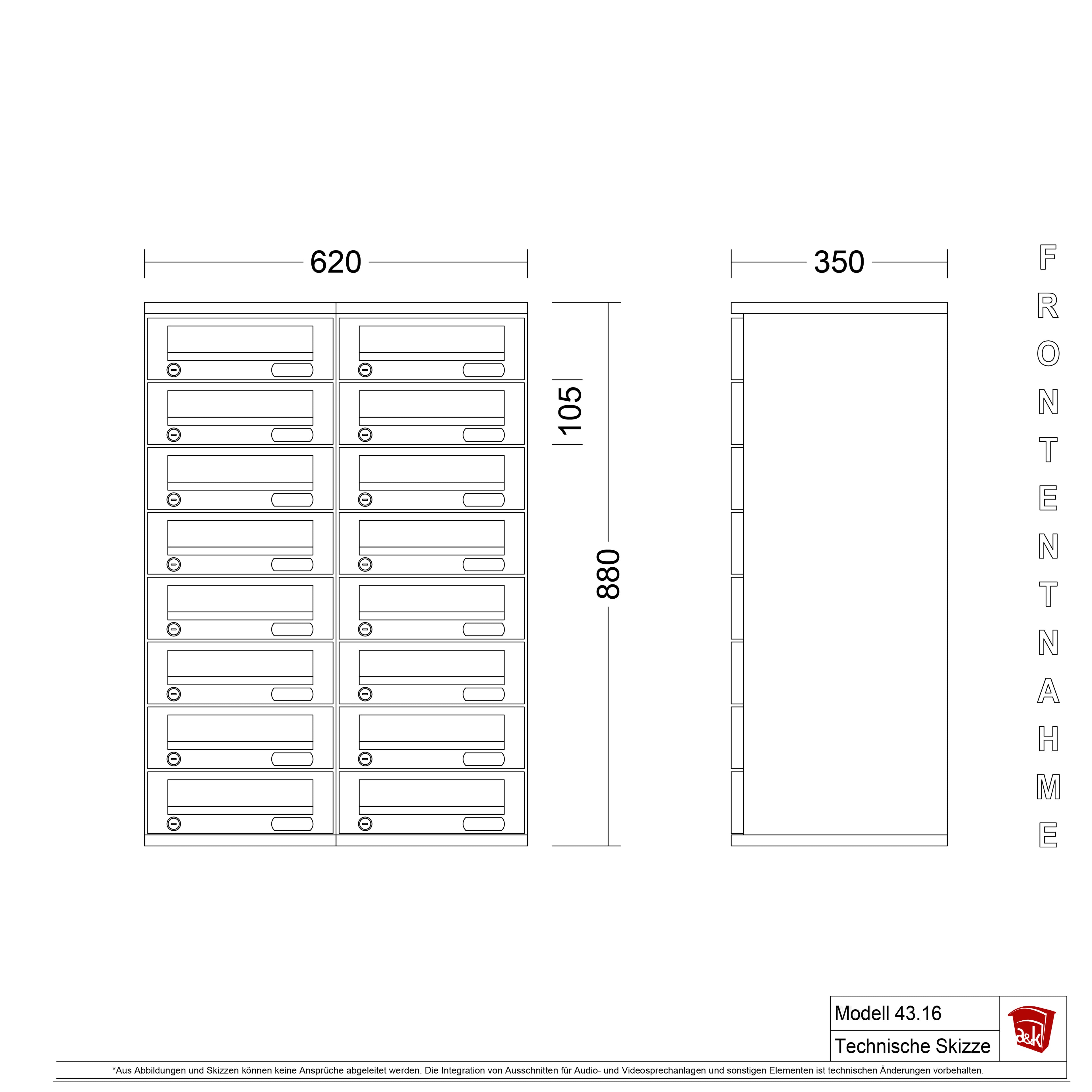 Briefkastenanlage 43.16