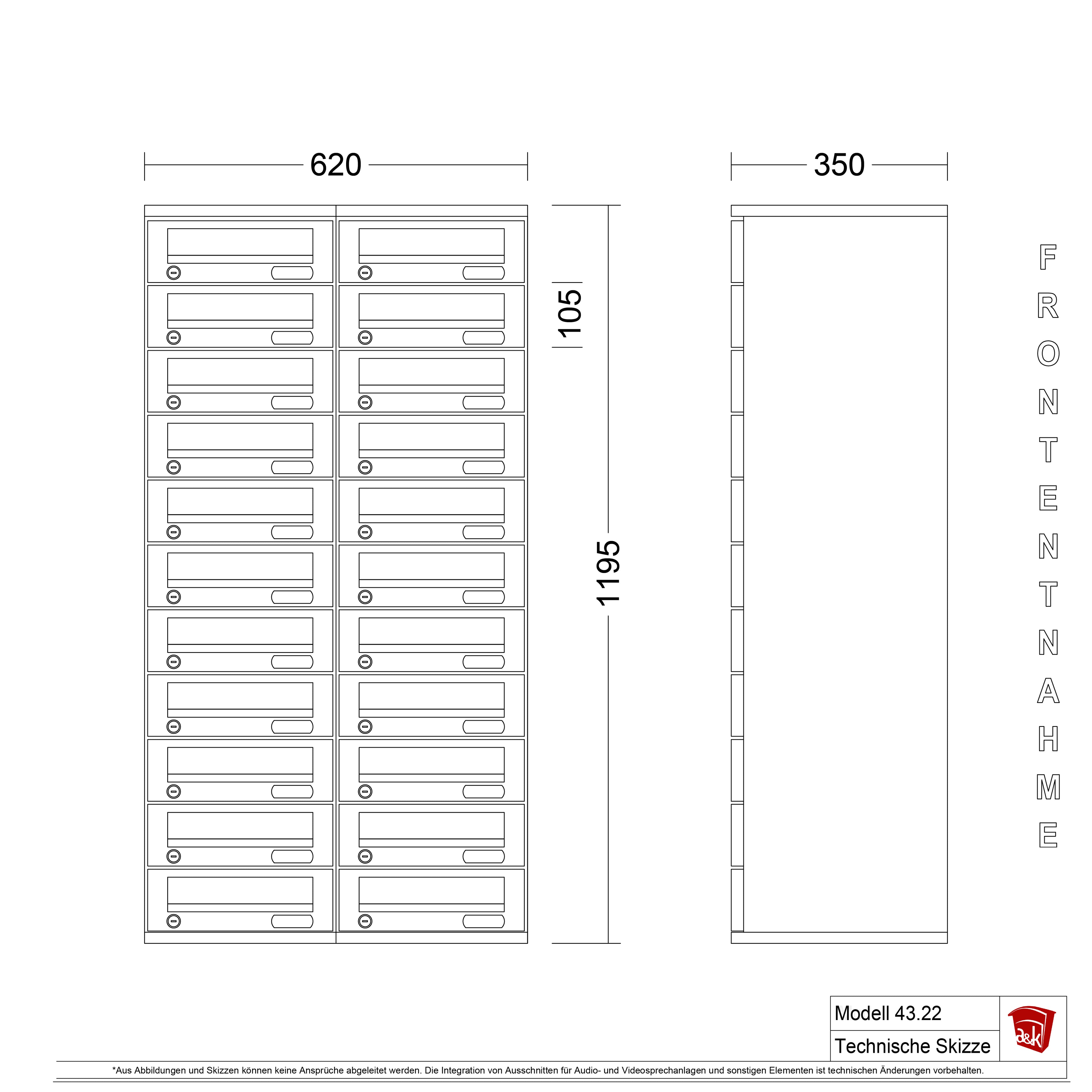 Briefkastenanlage 43.22