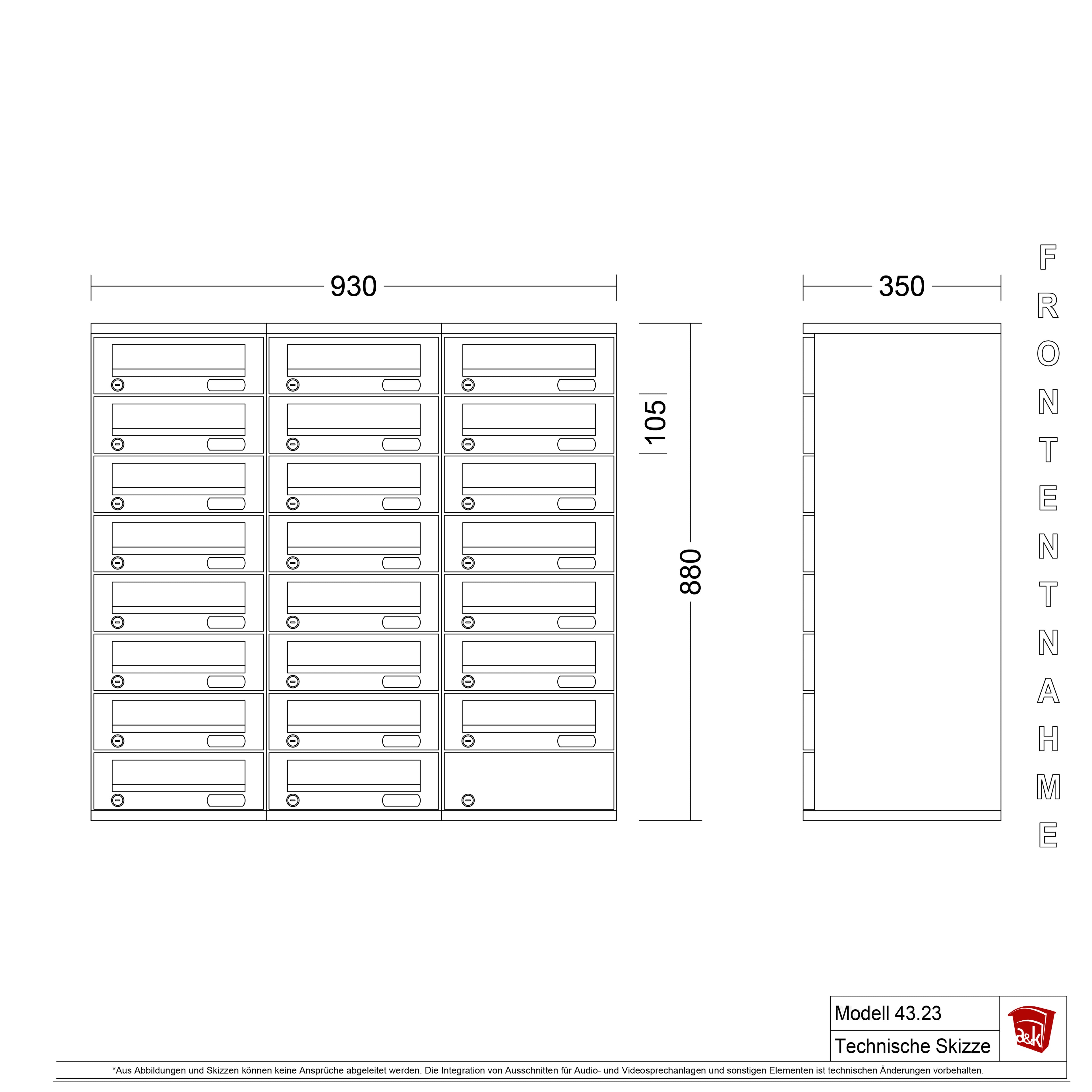 Briefkastenanlage 43.23