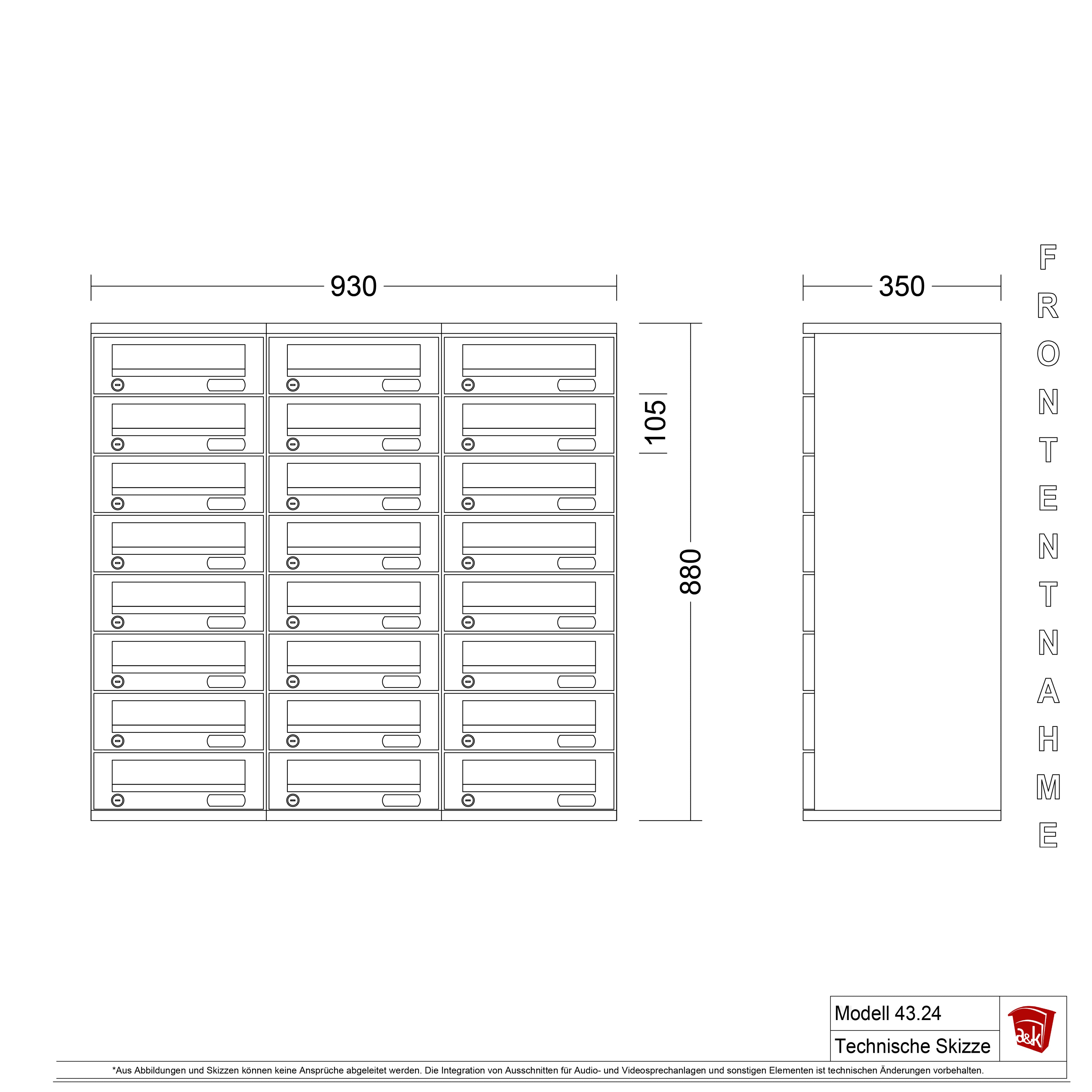 Briefkastenanlage 43.24