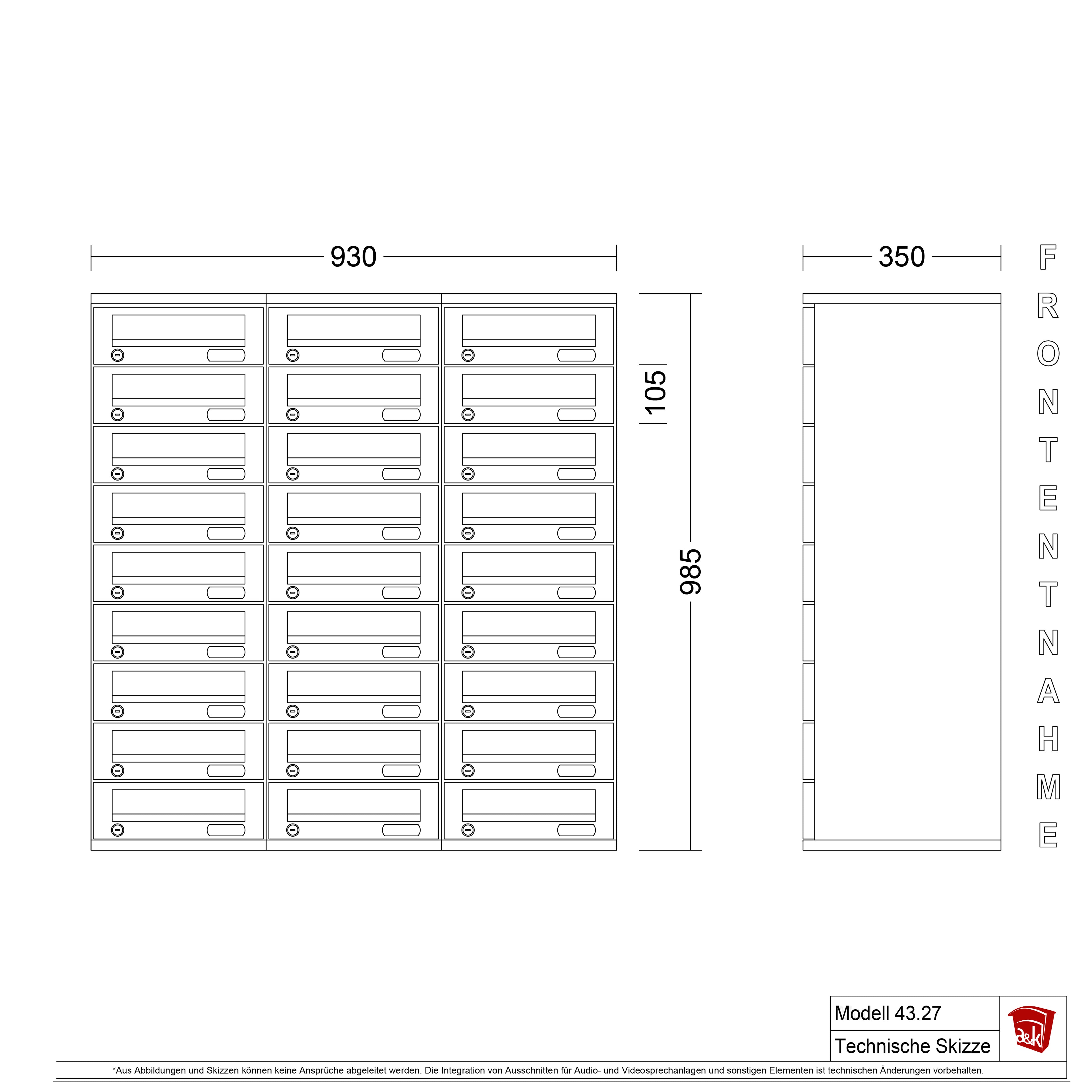 Briefkastenanlage 43.27
