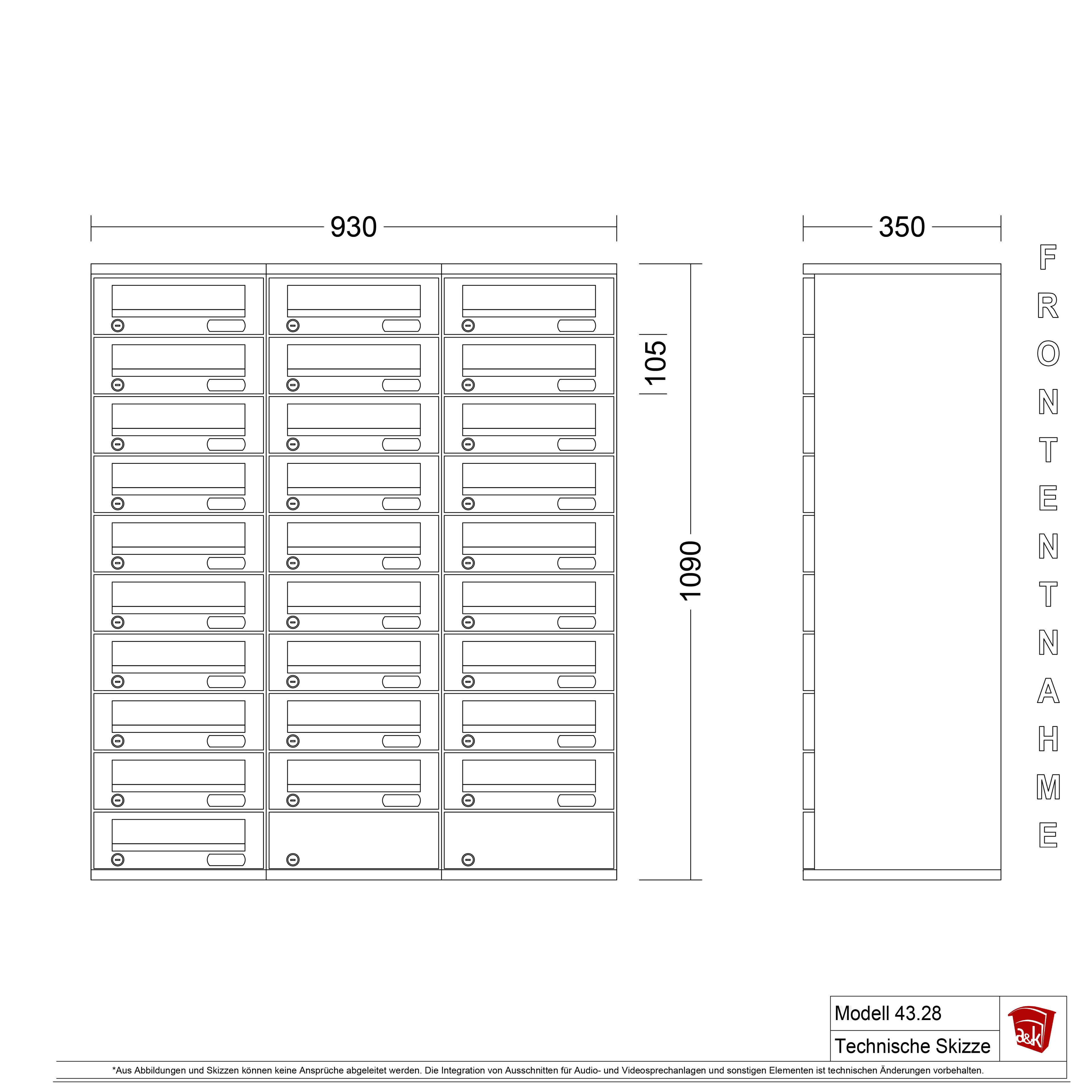 Briefkastenanlage 43.28