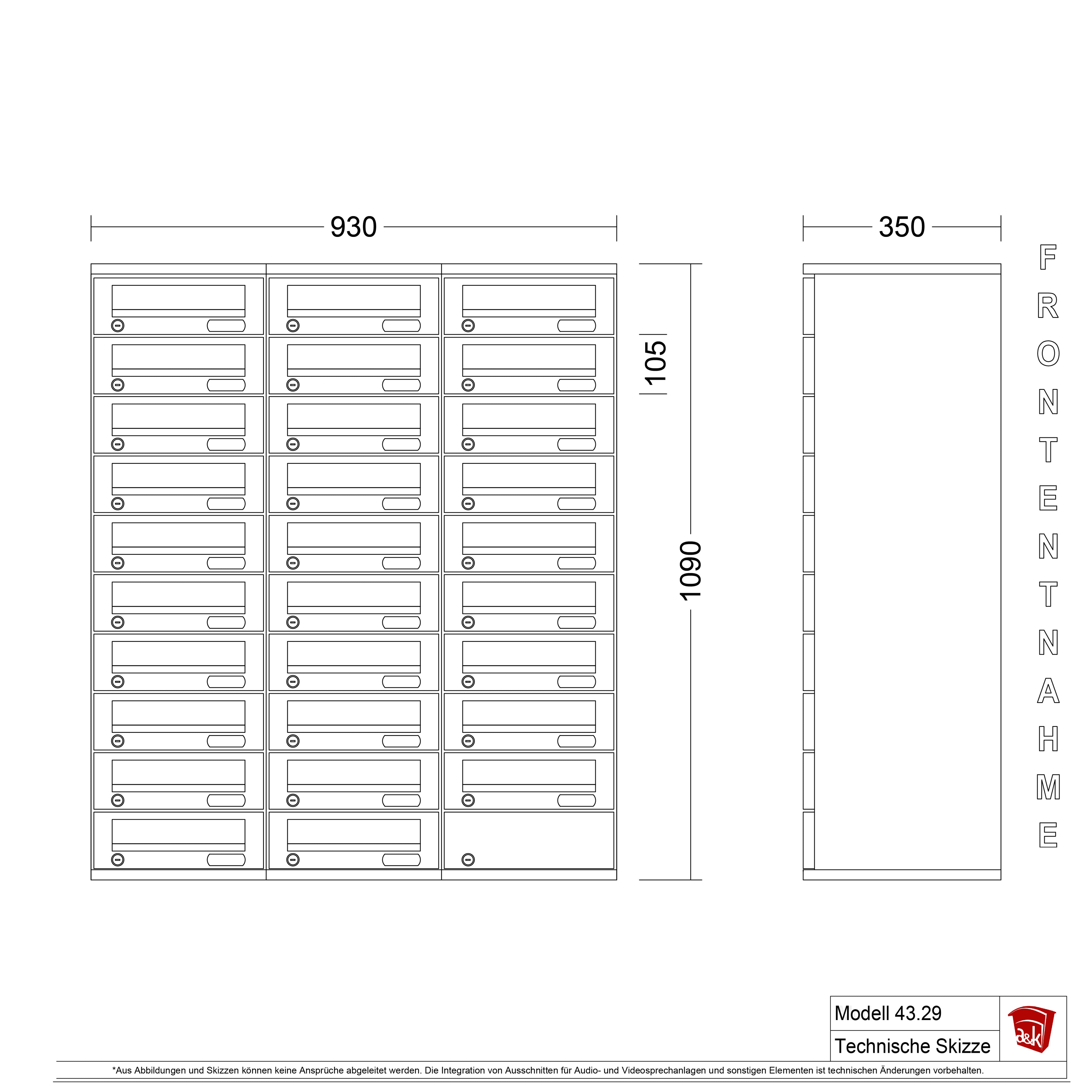Briefkastenanlage 43.29