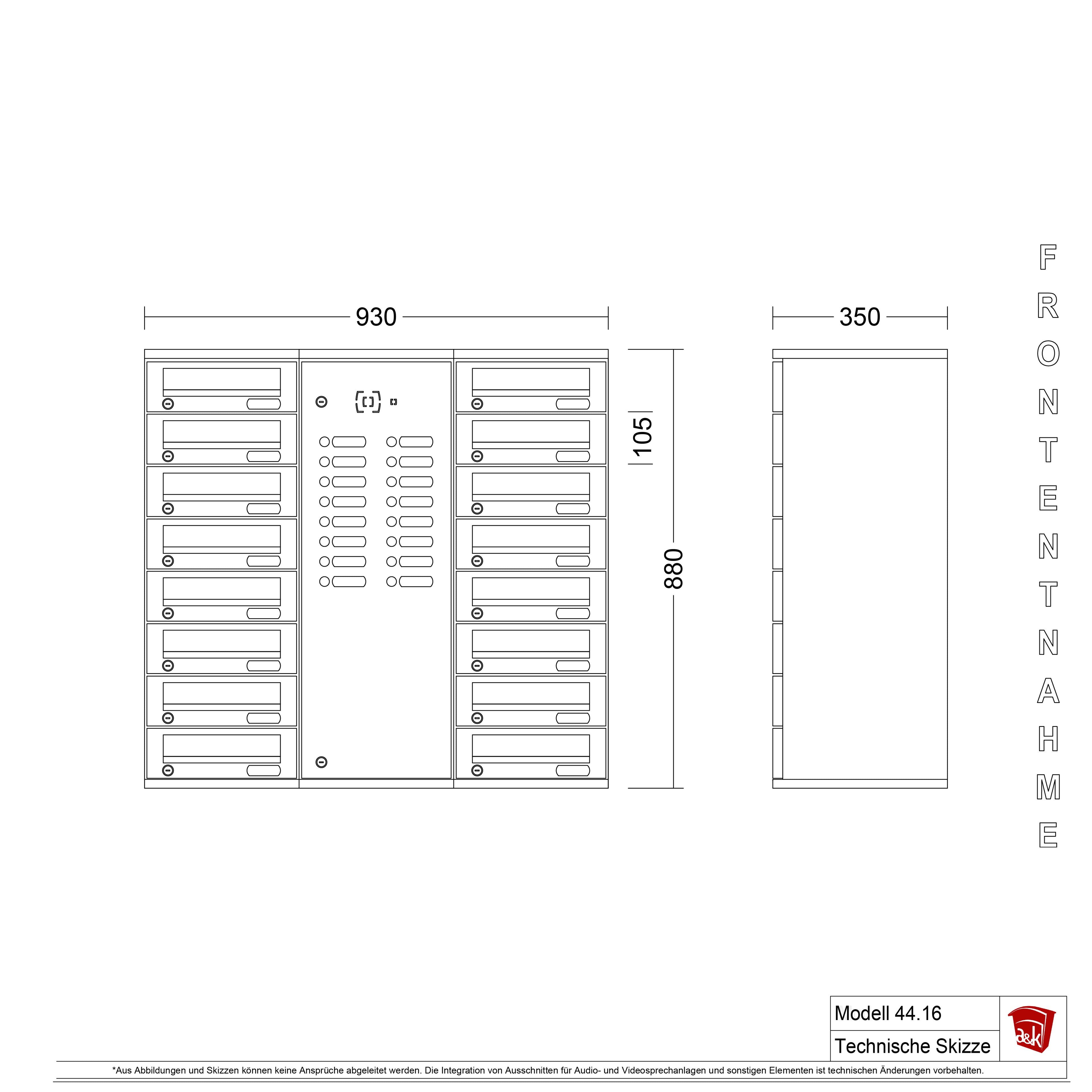 Briefkastenanlage 44.16
