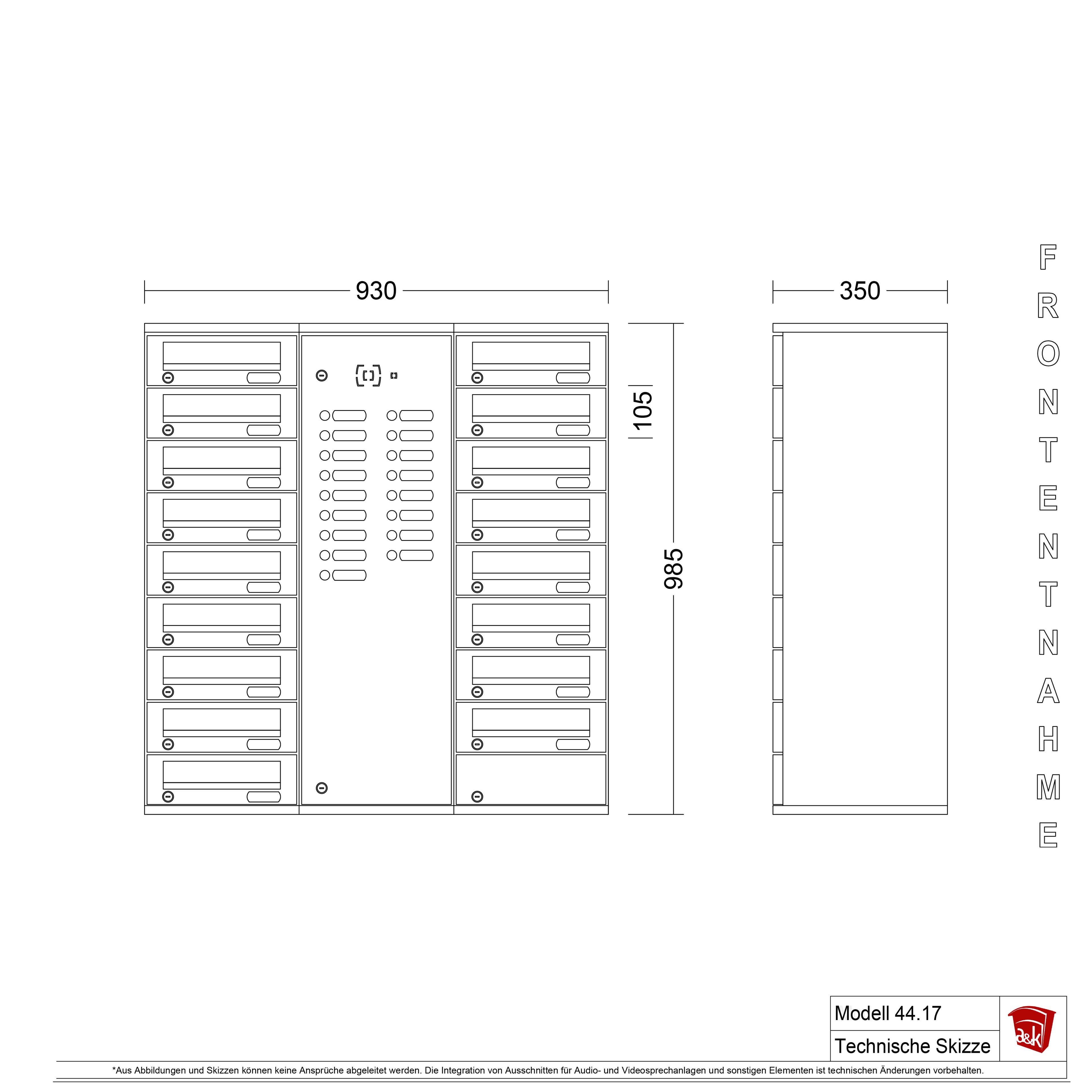 Briefkastenanlage 44.17