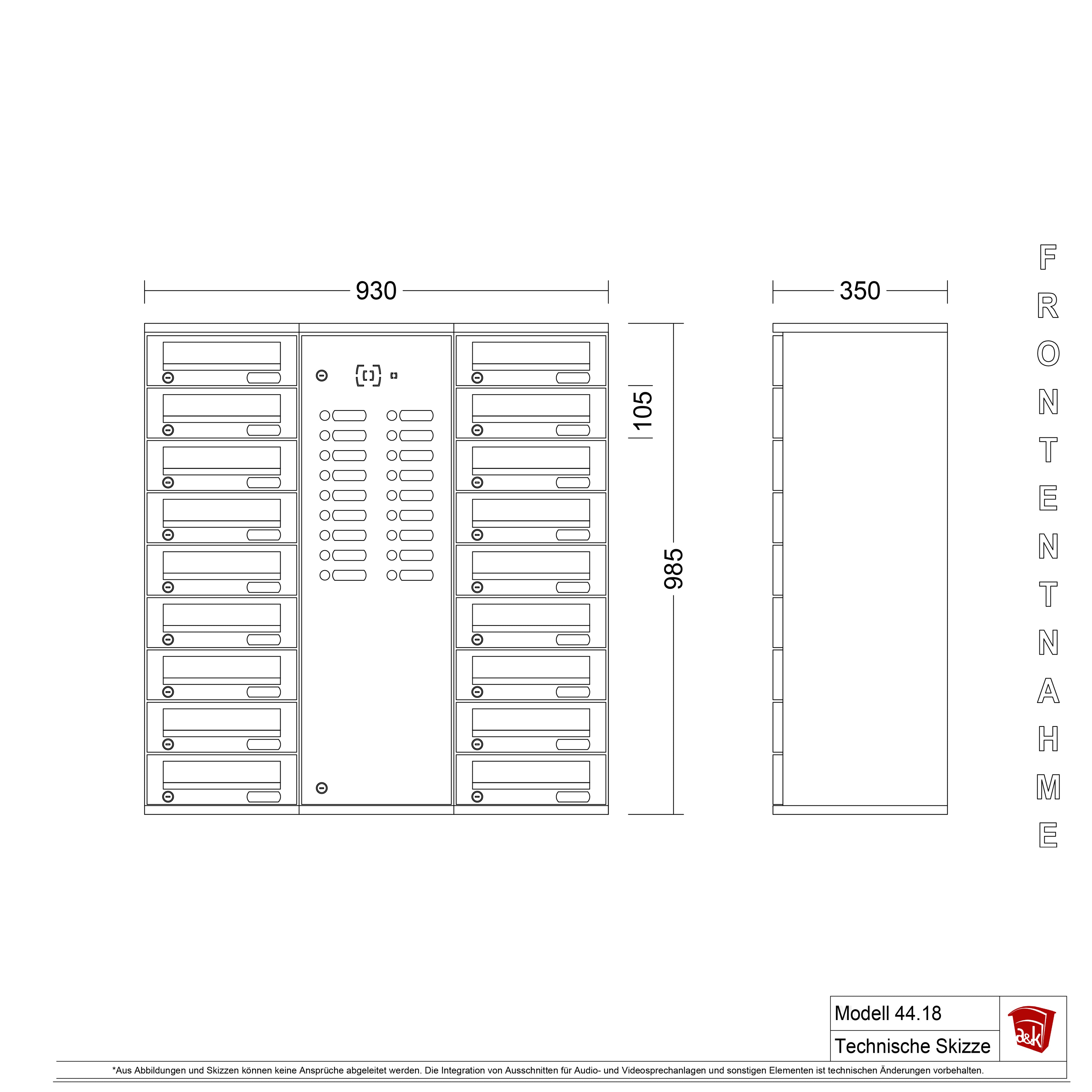 Briefkastenanlage 44.18
