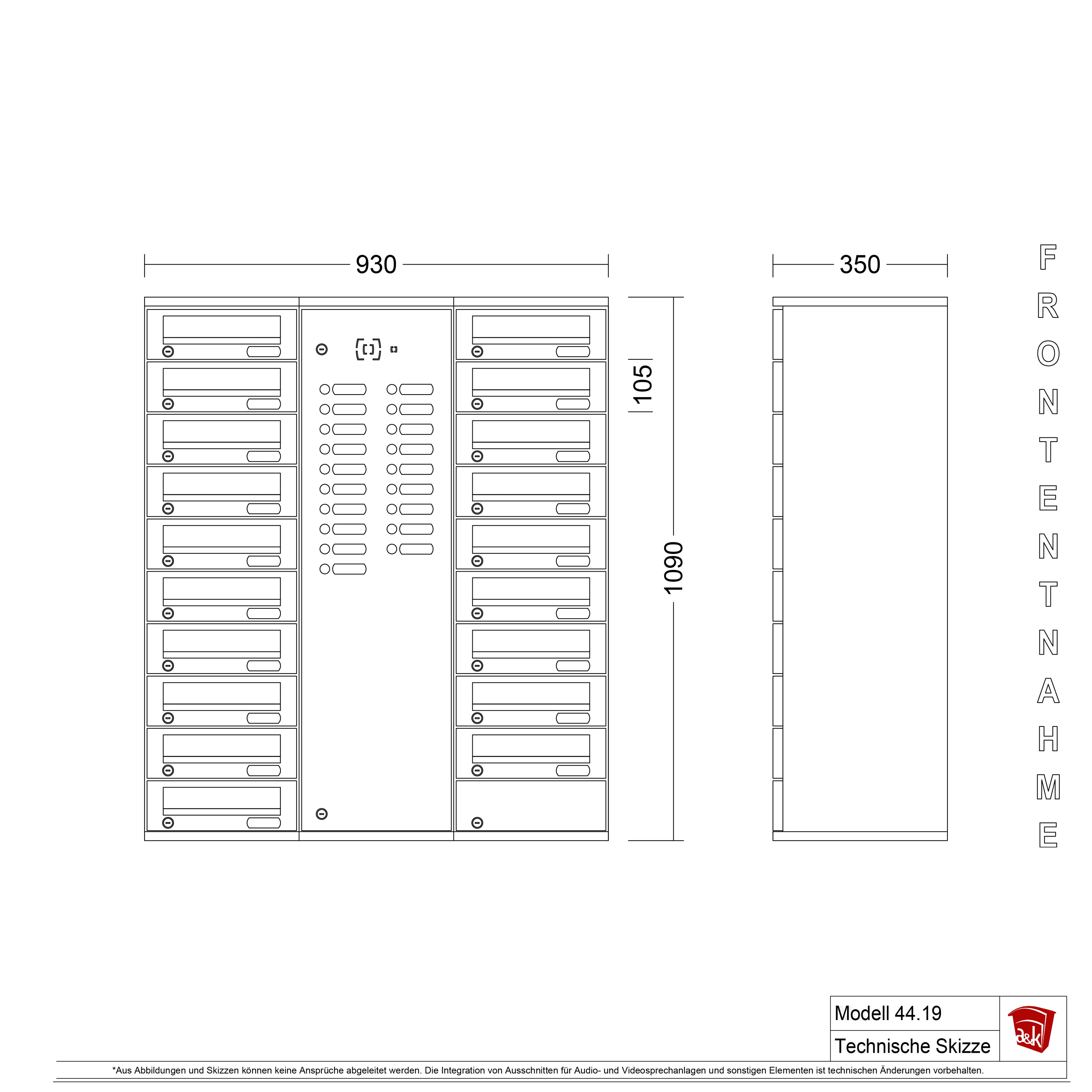 Briefkastenanlage 44.19