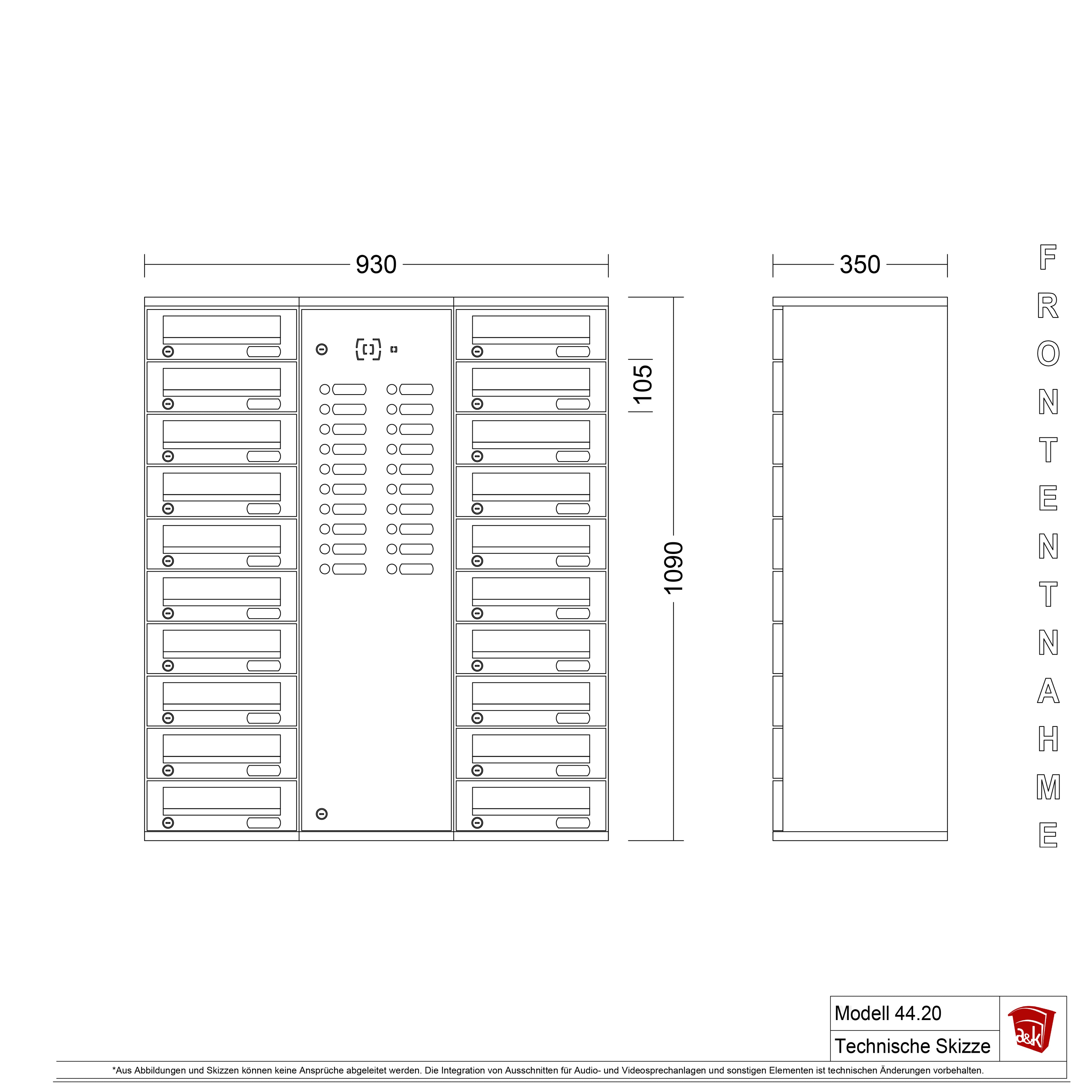 Briefkastenanlage 44.20