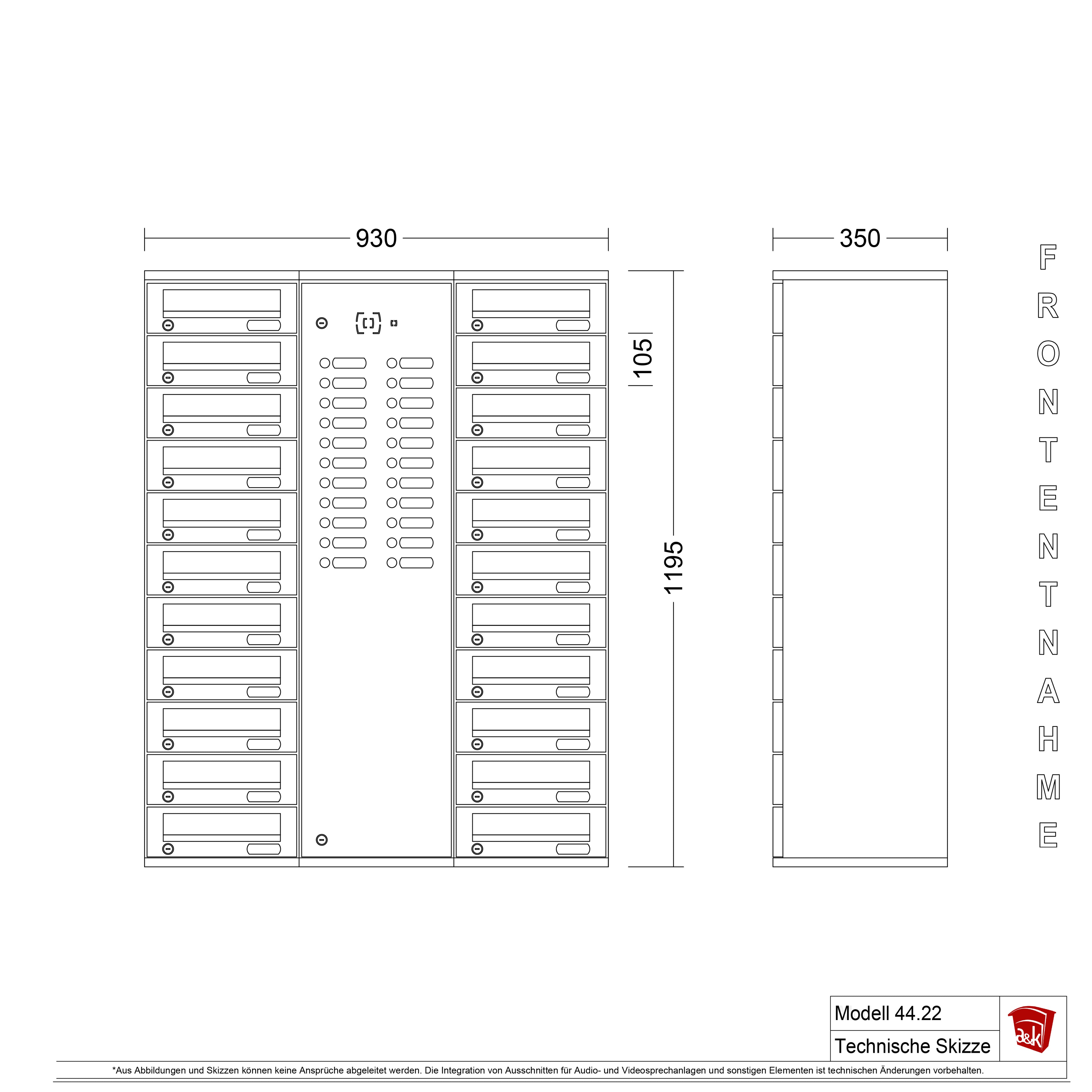 Briefkastenanlage 44.22