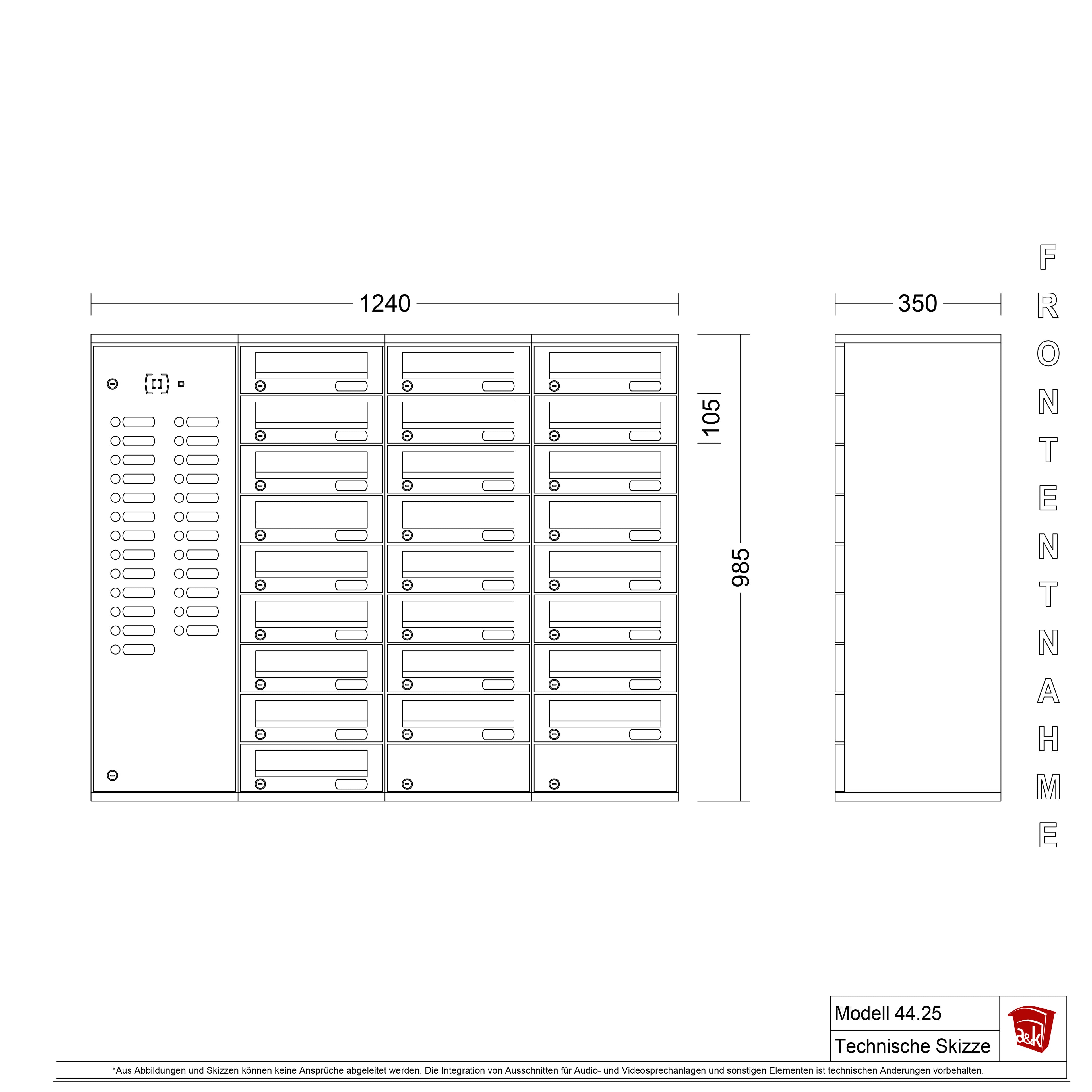Briefkastenanlage 44.25