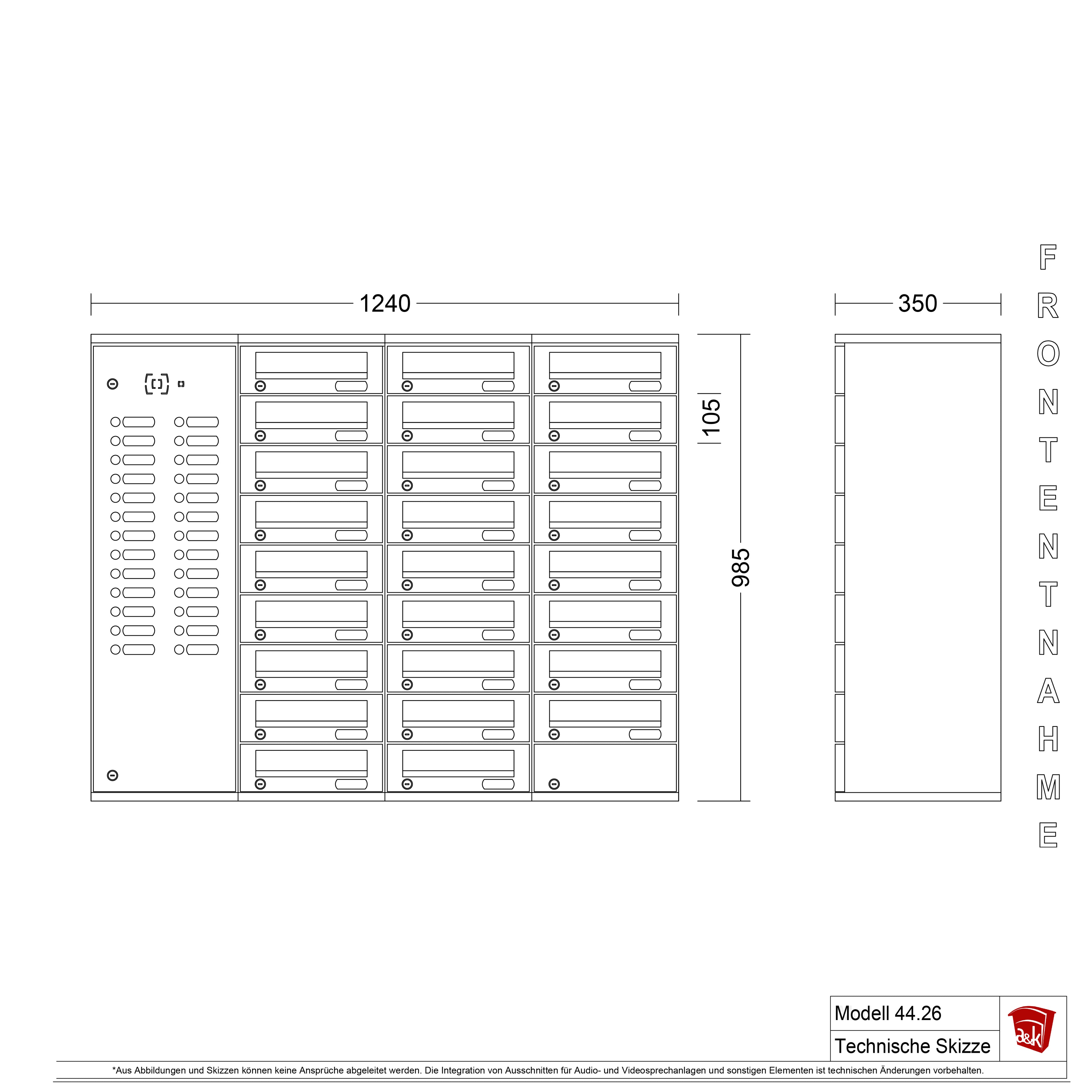 Briefkastenanlage 44.26