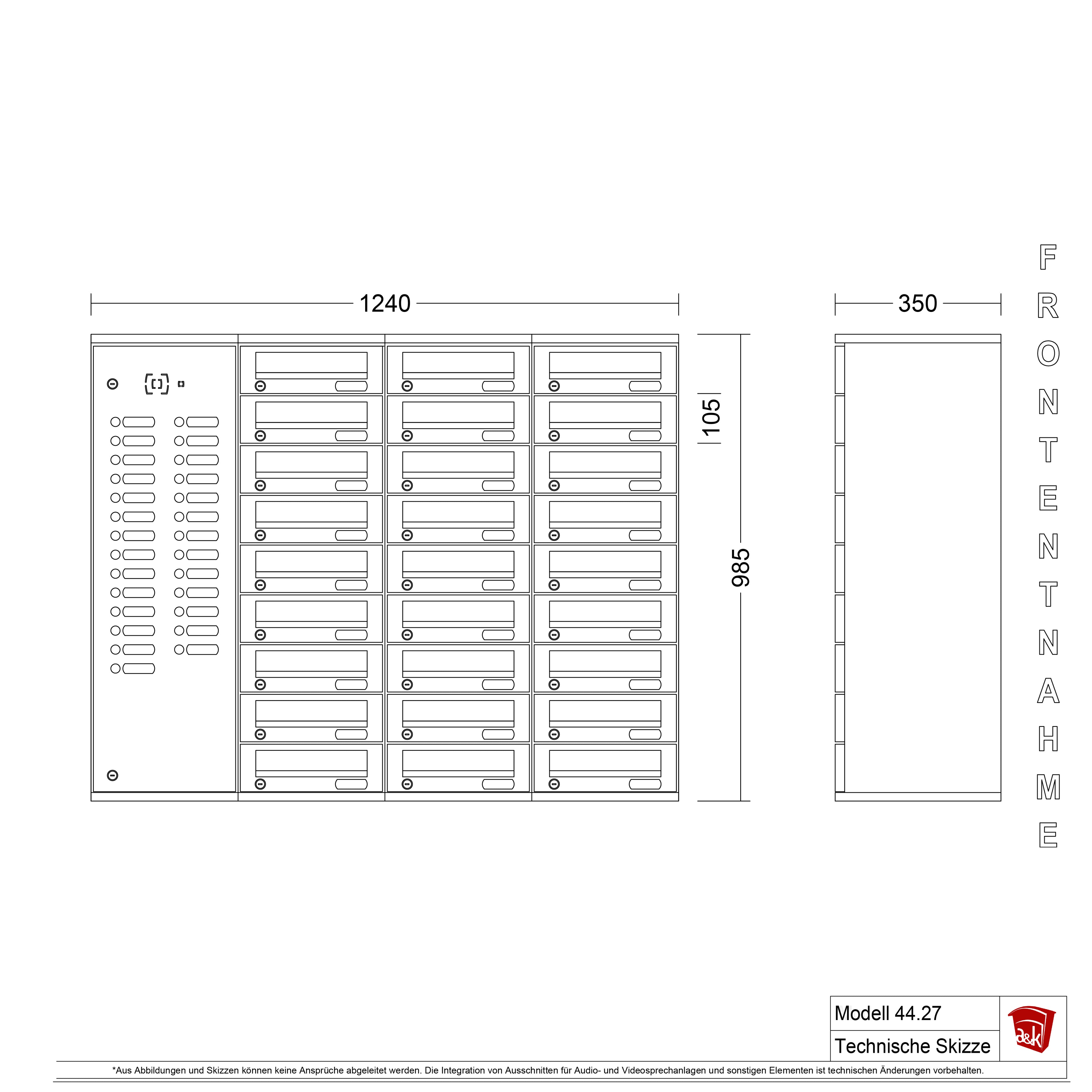 Briefkastenanlage 44.27