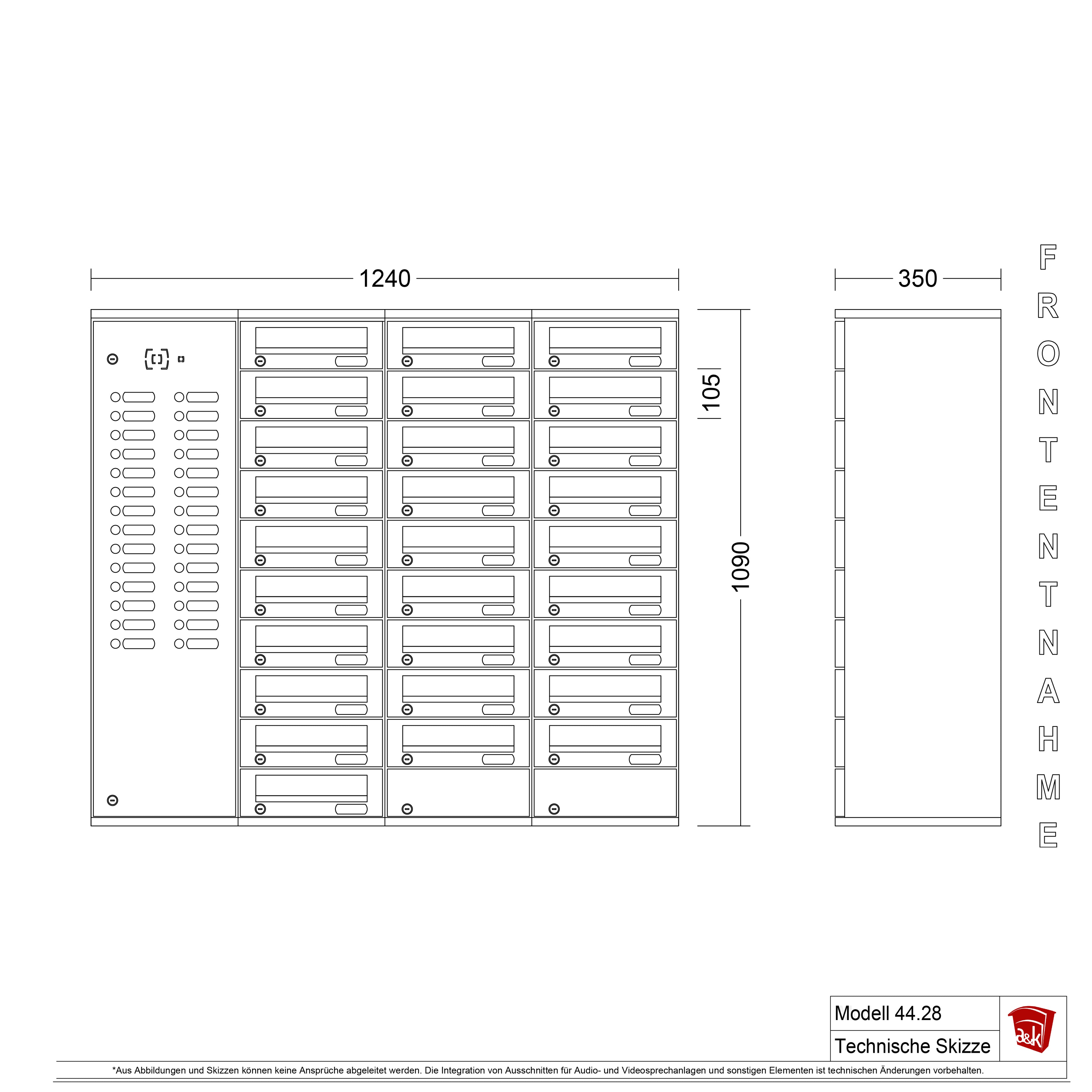 Briefkastenanlage 44.28
