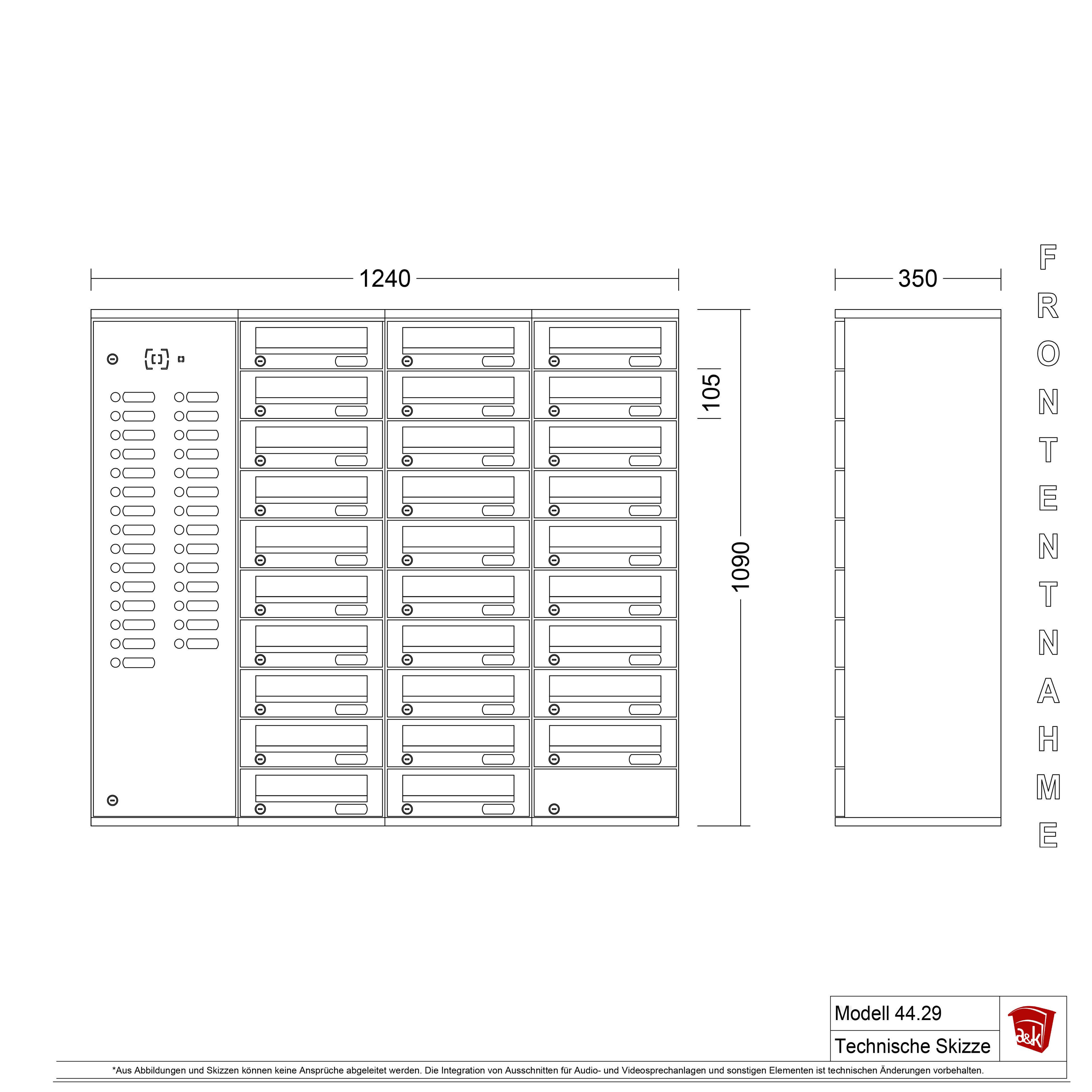 Briefkastenanlage 44.29