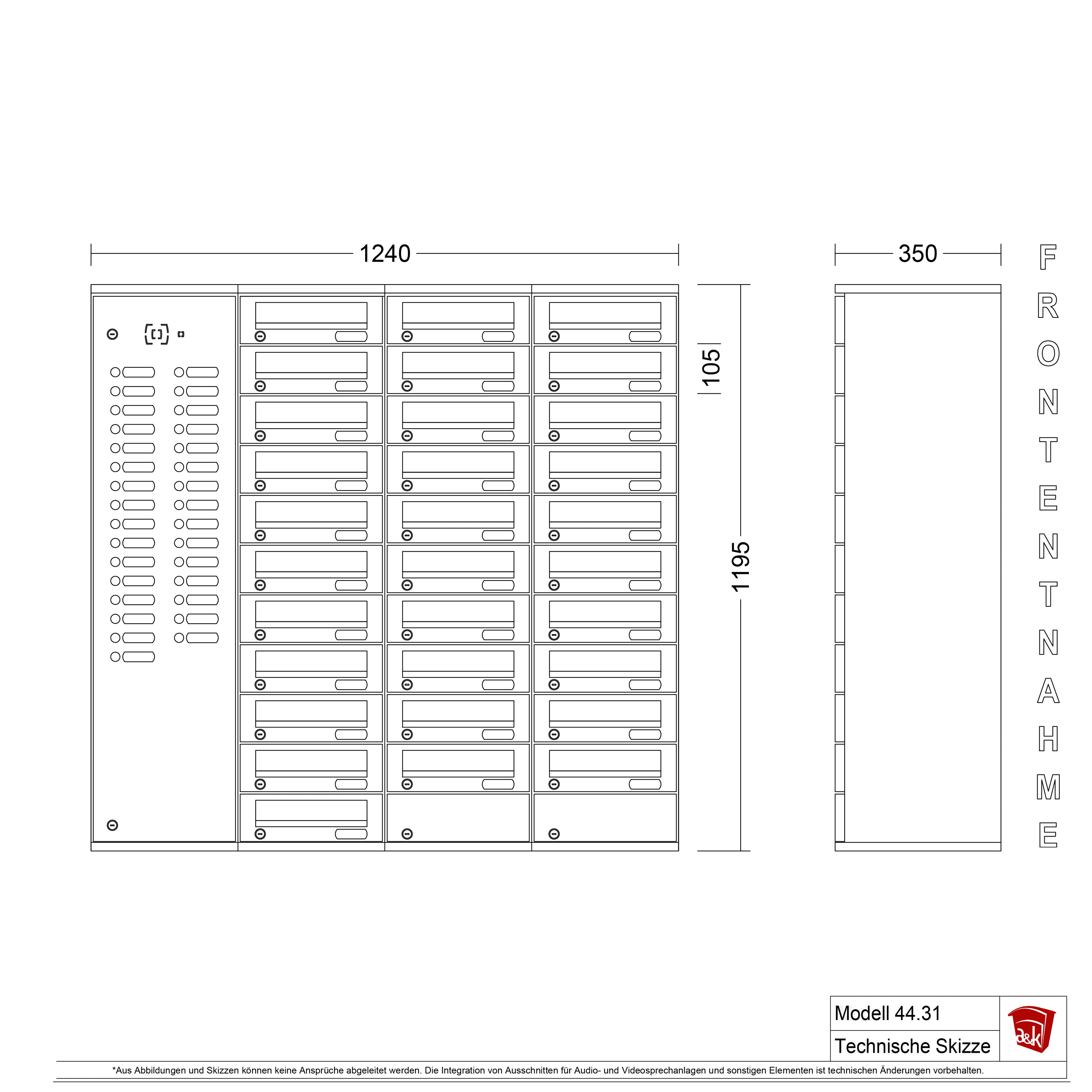 Briefkastenanlage 44.31