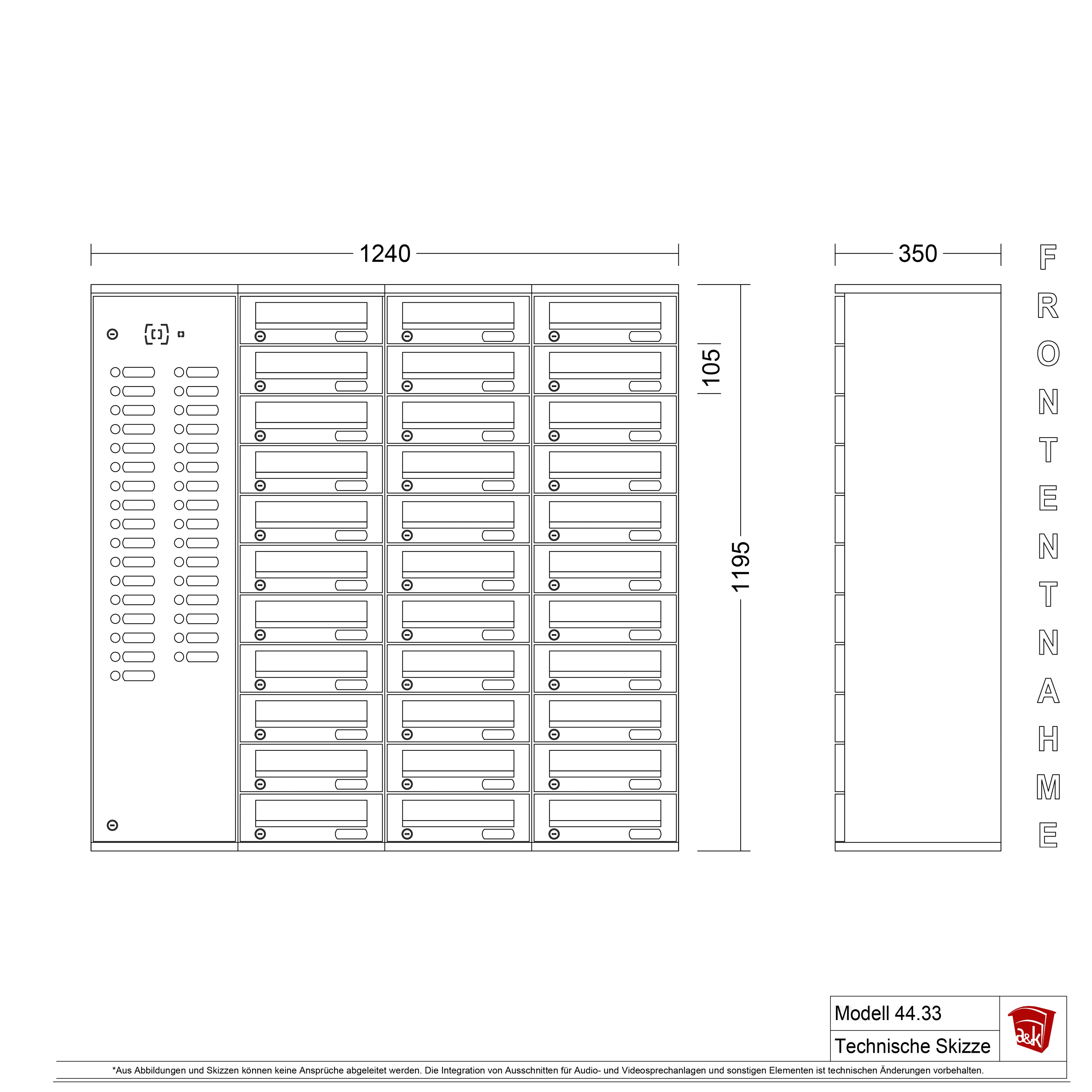 Briefkastenanlage 44.33