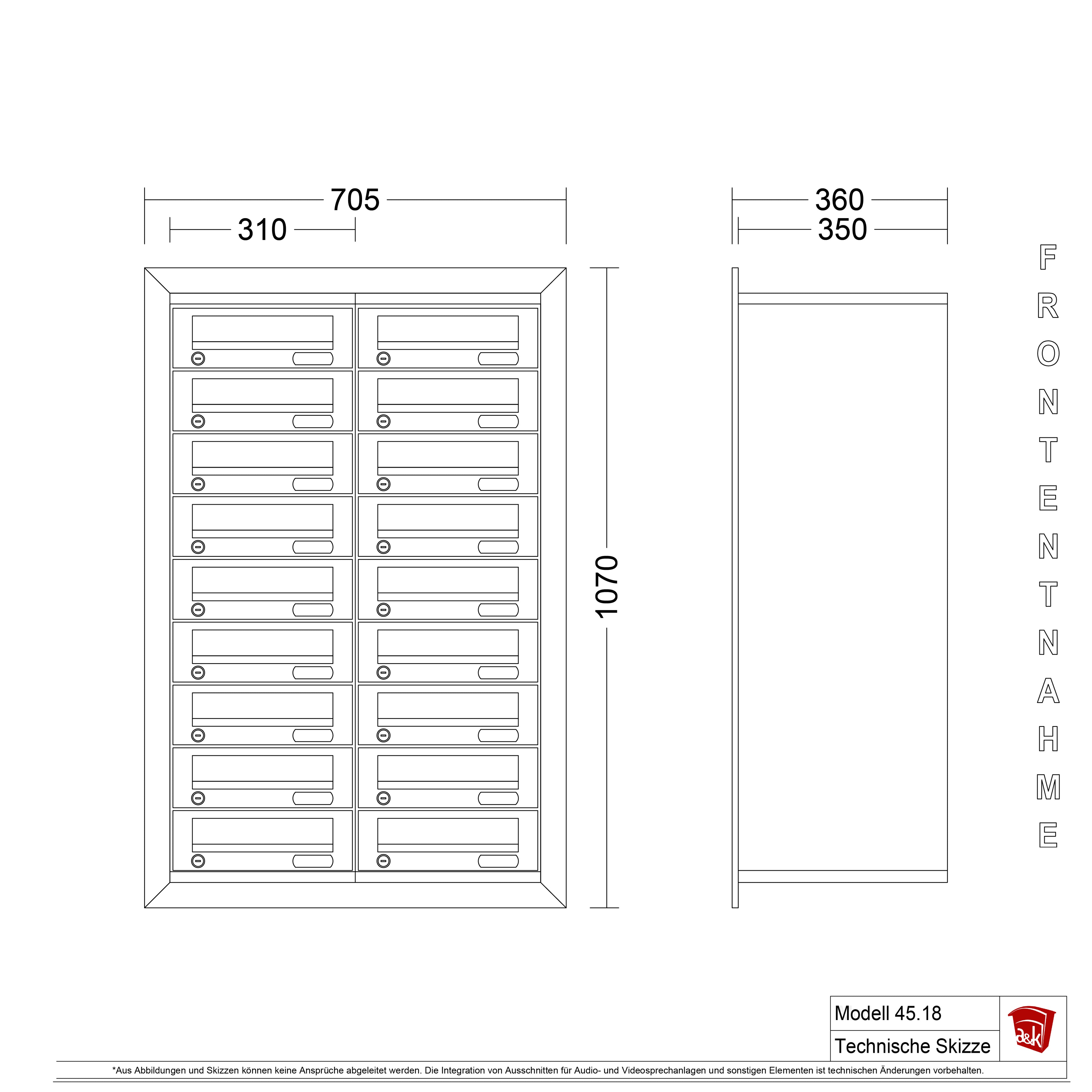 Mauerbriefkasten 45.18