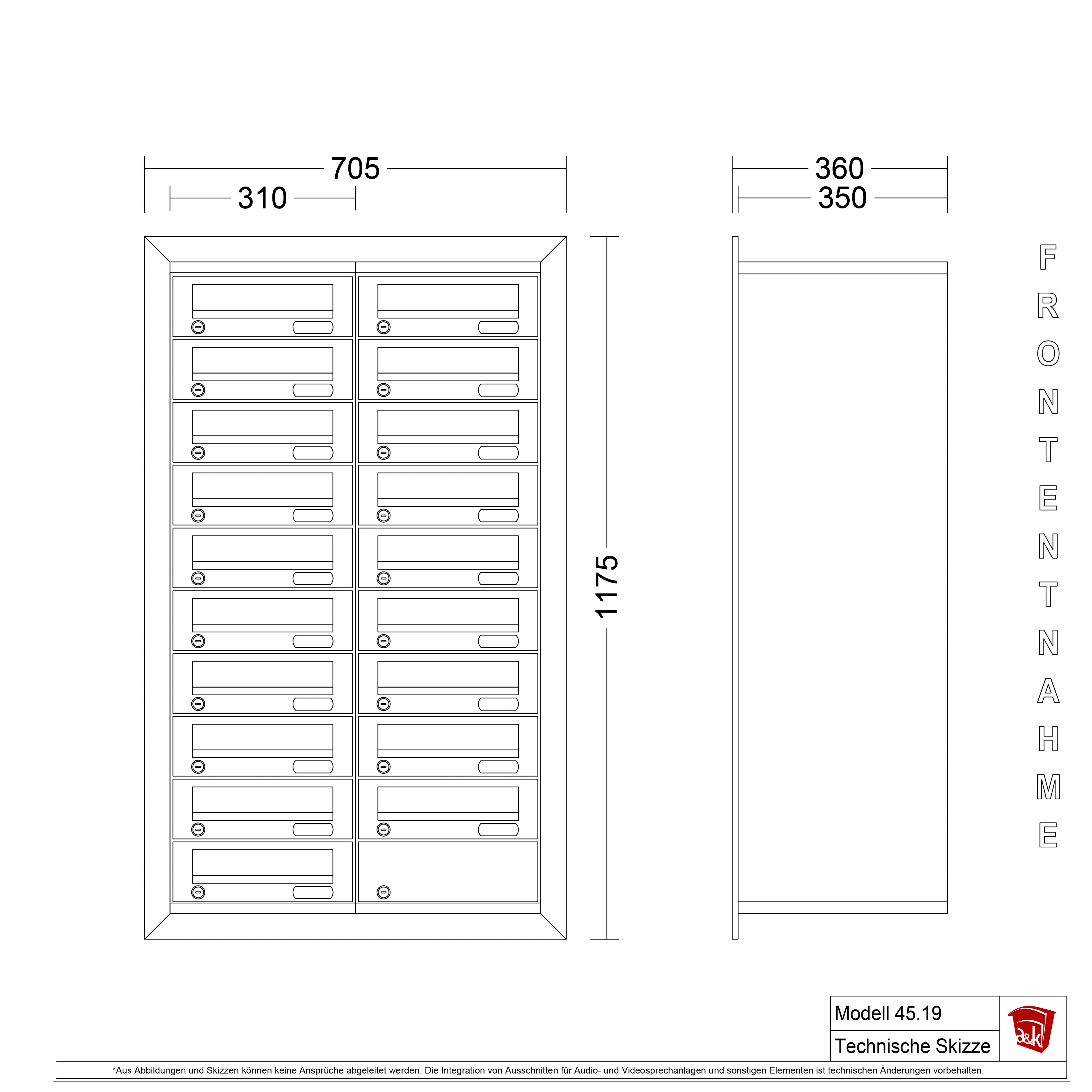 Mauerbriefkasten 45.19