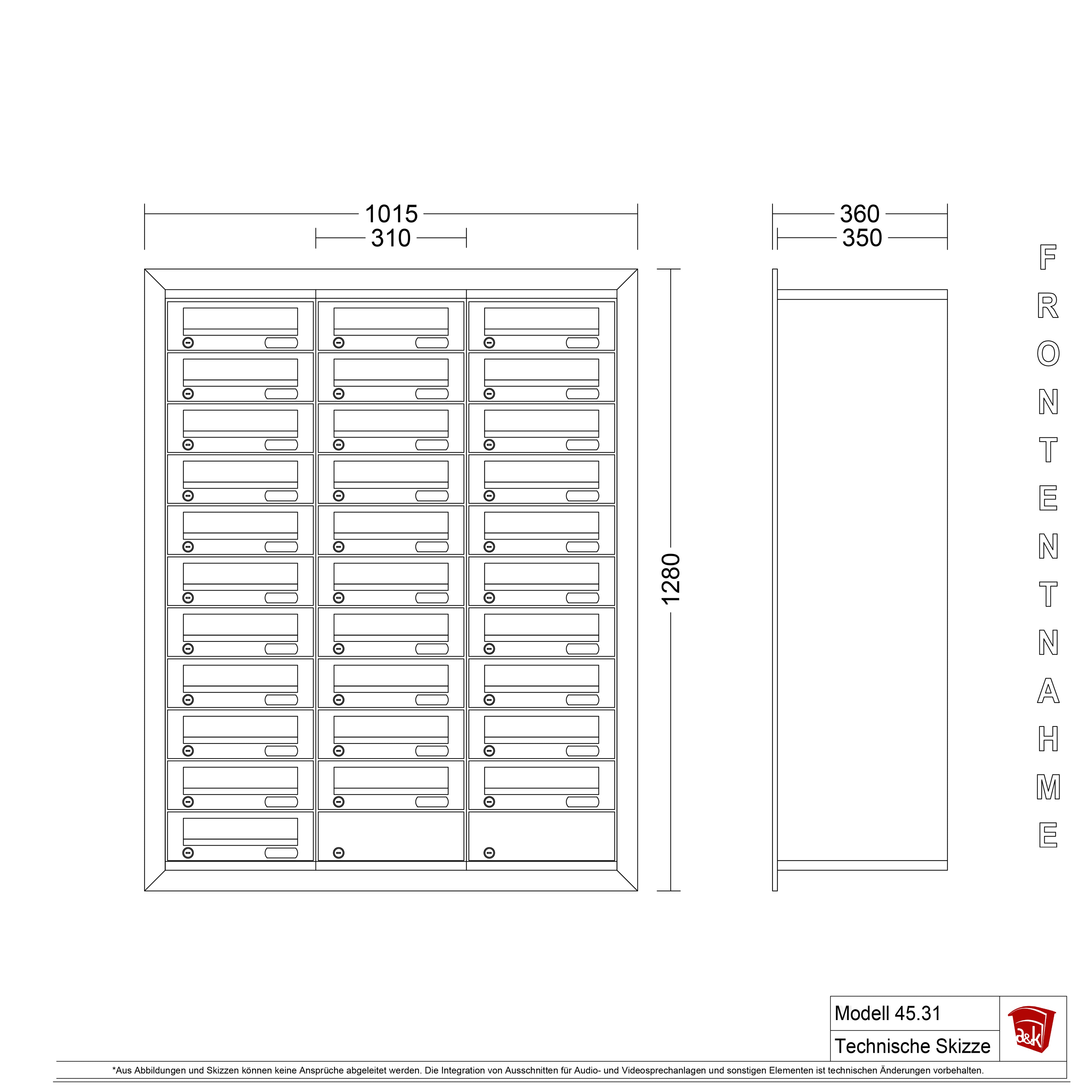 Mauerbriefkasten 45.31