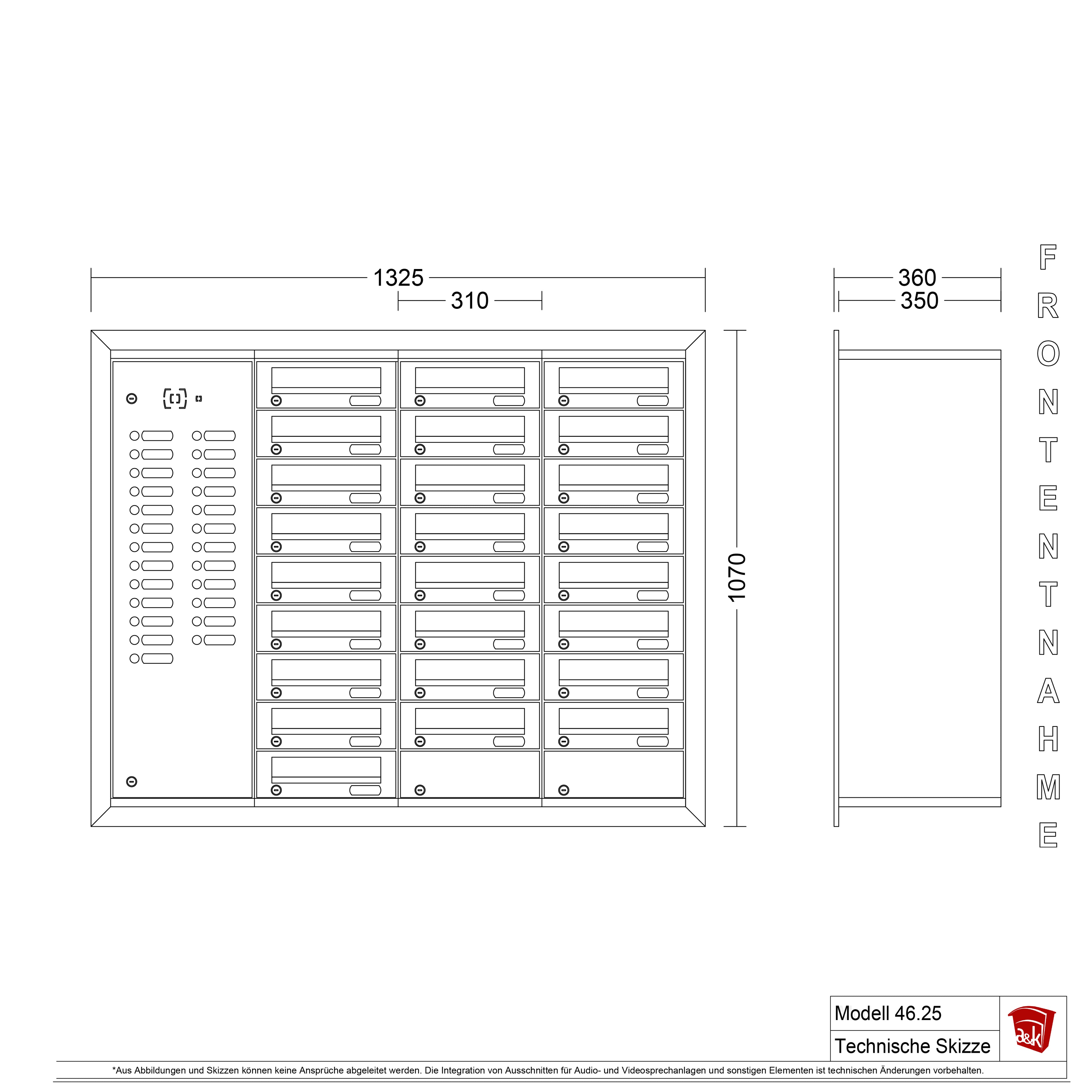 Mauerbriefkasten 46.25