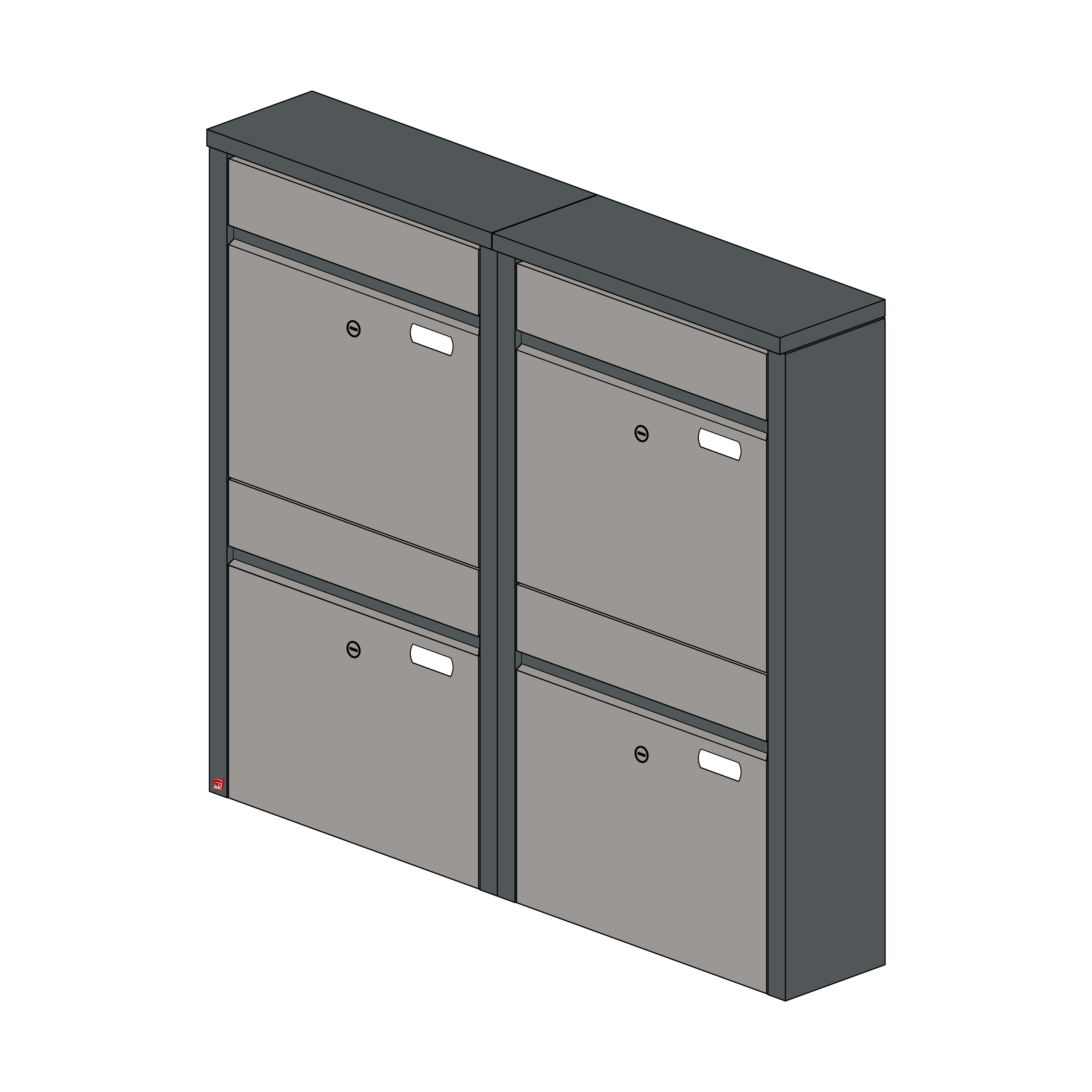 Briefkastenanlage 53.4Z Breitformat