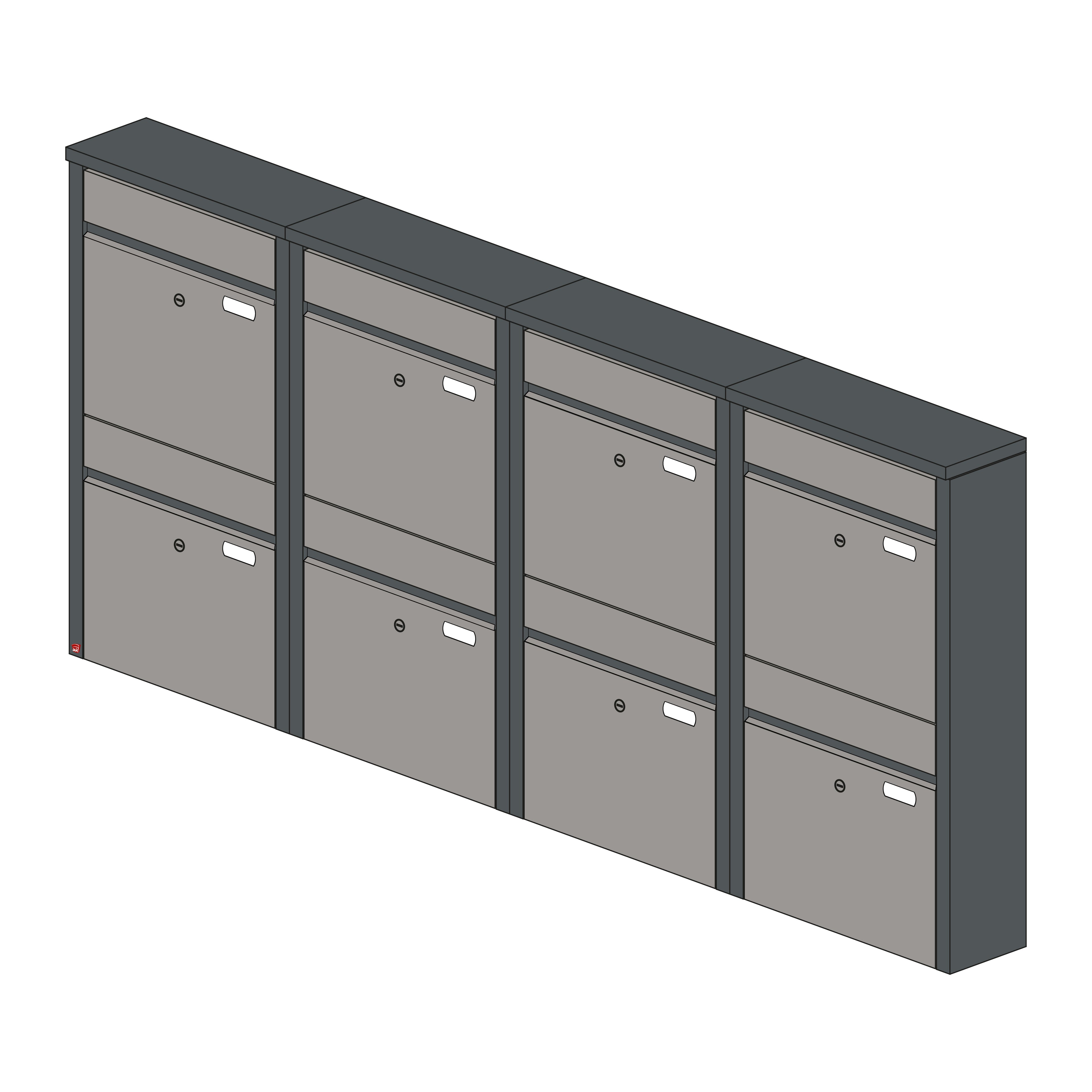 Briefkastenanlage 53.8Z Breitformat