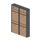 Briefkastenanlage 54.4Z Hochformat