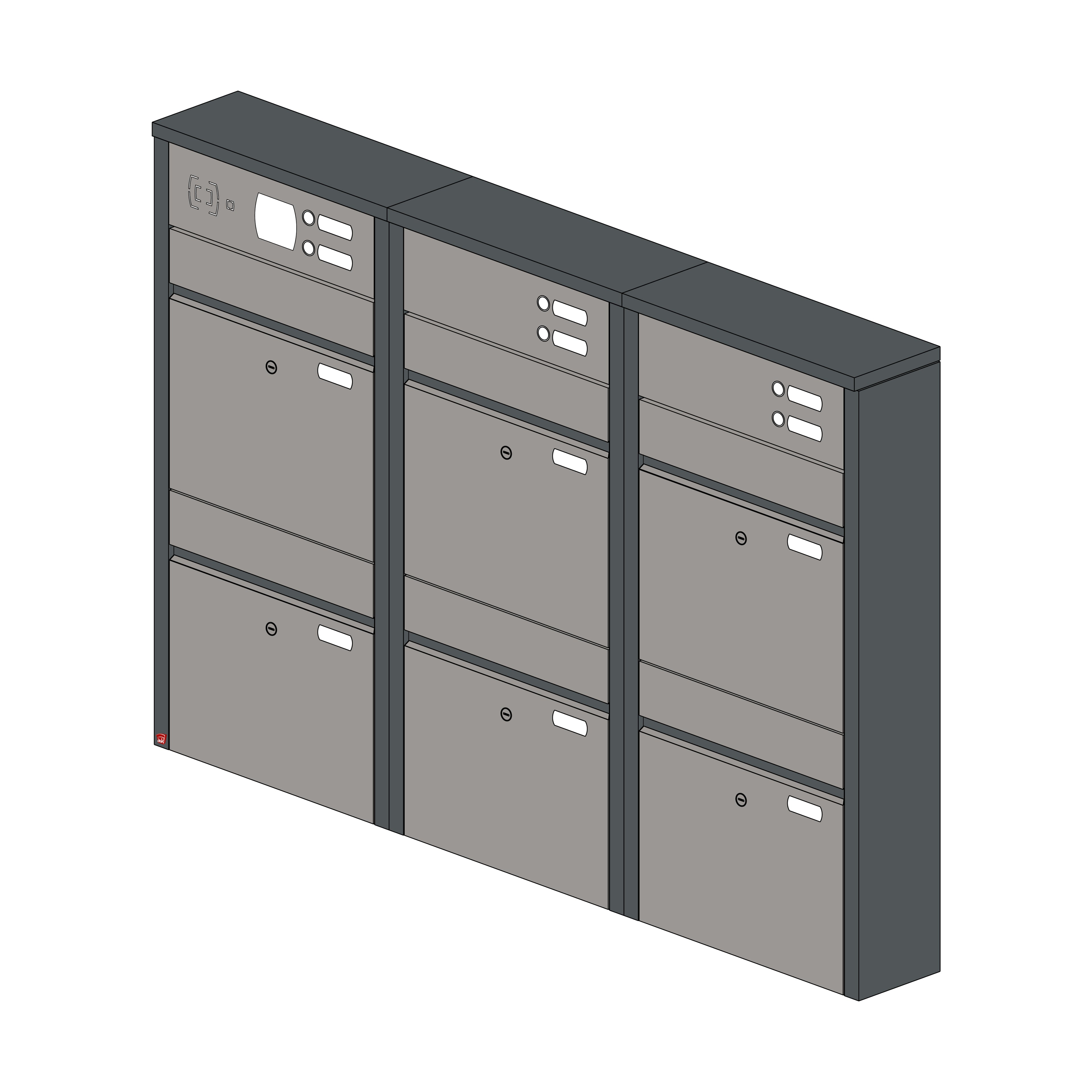 Briefkastenanlage 54.6Z Breitformat