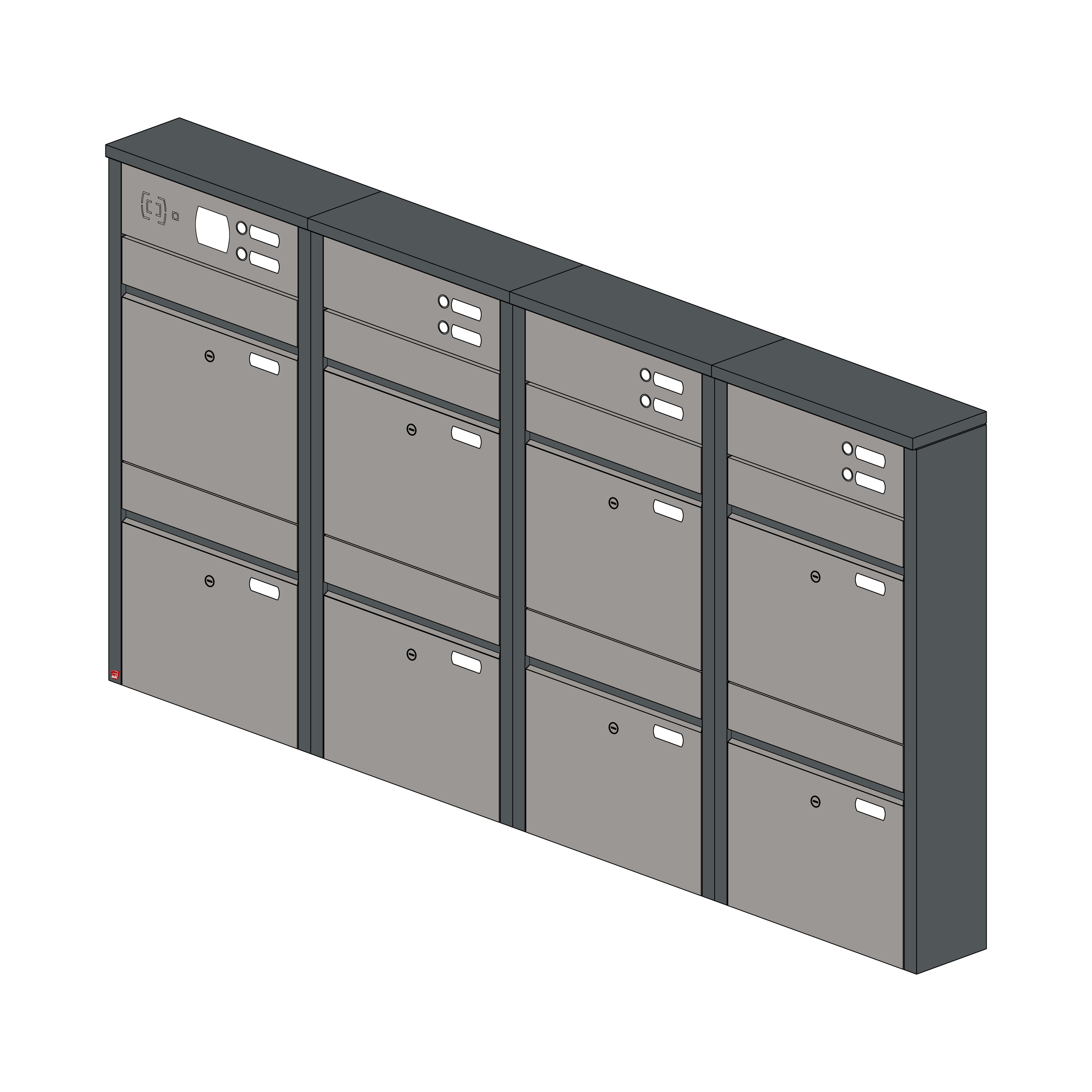 Briefkastenanlage 54.8Z Breitformat