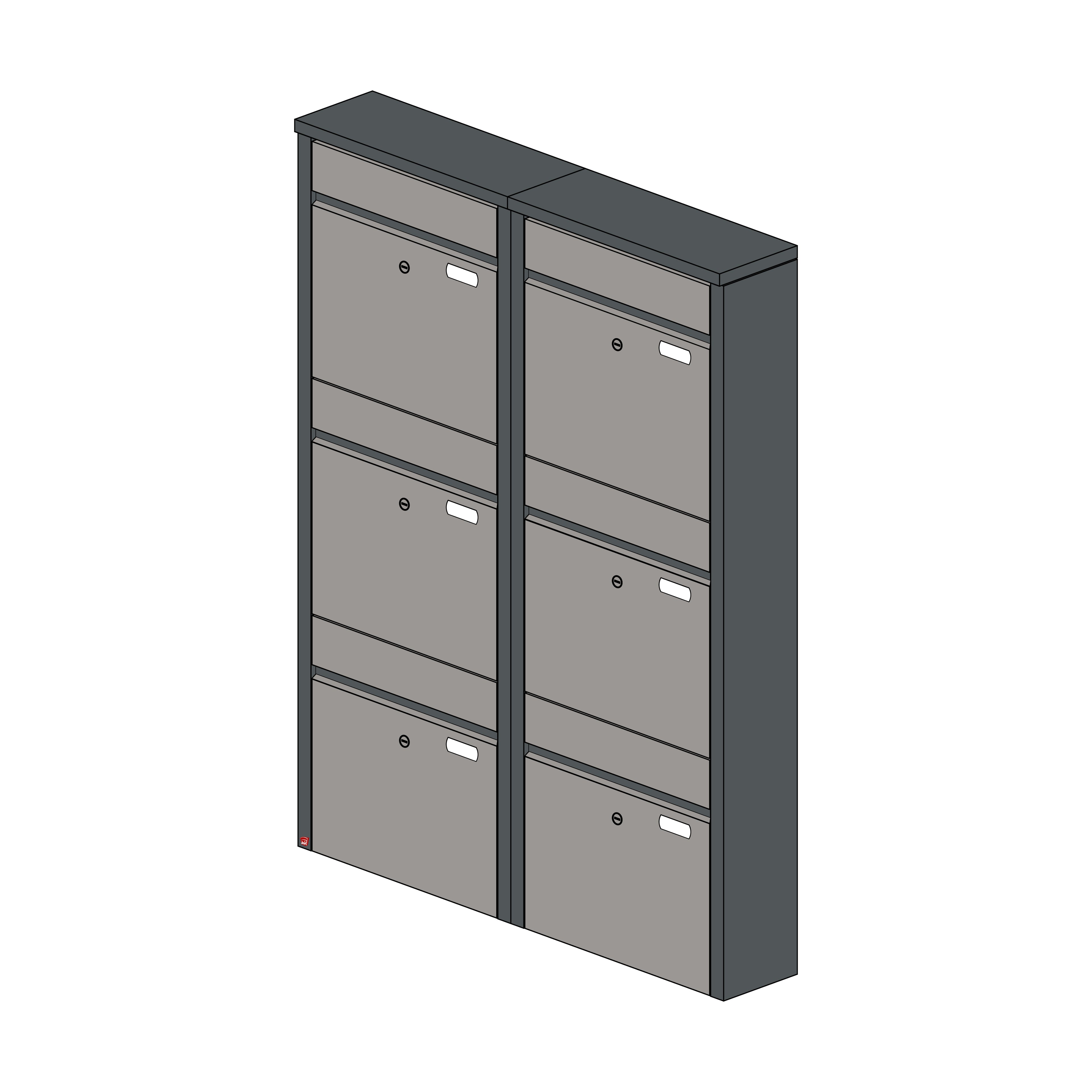 Briefkastenanlage 55.6Z Breitformat