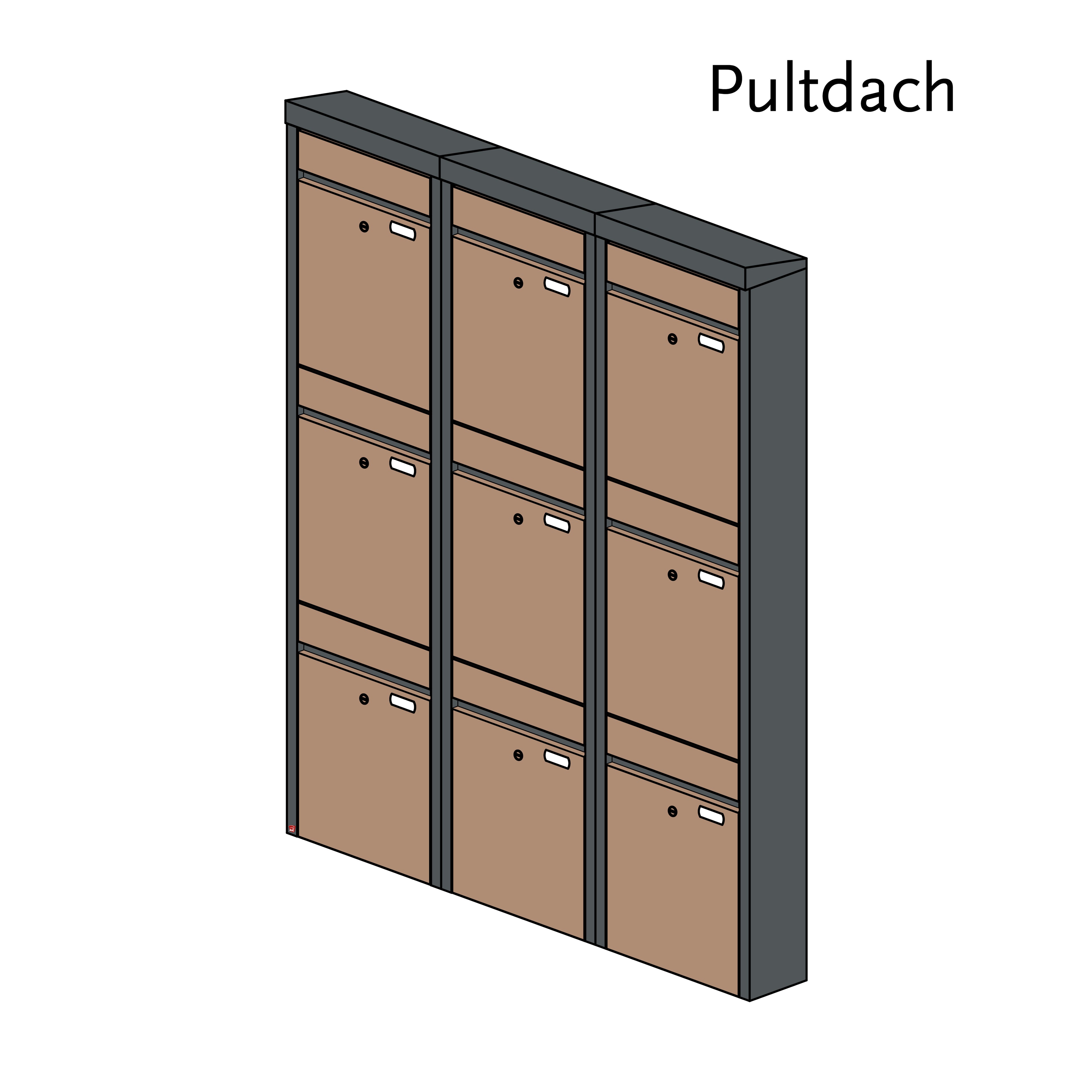 Briefkastenanlage 55.9Z Hochformat