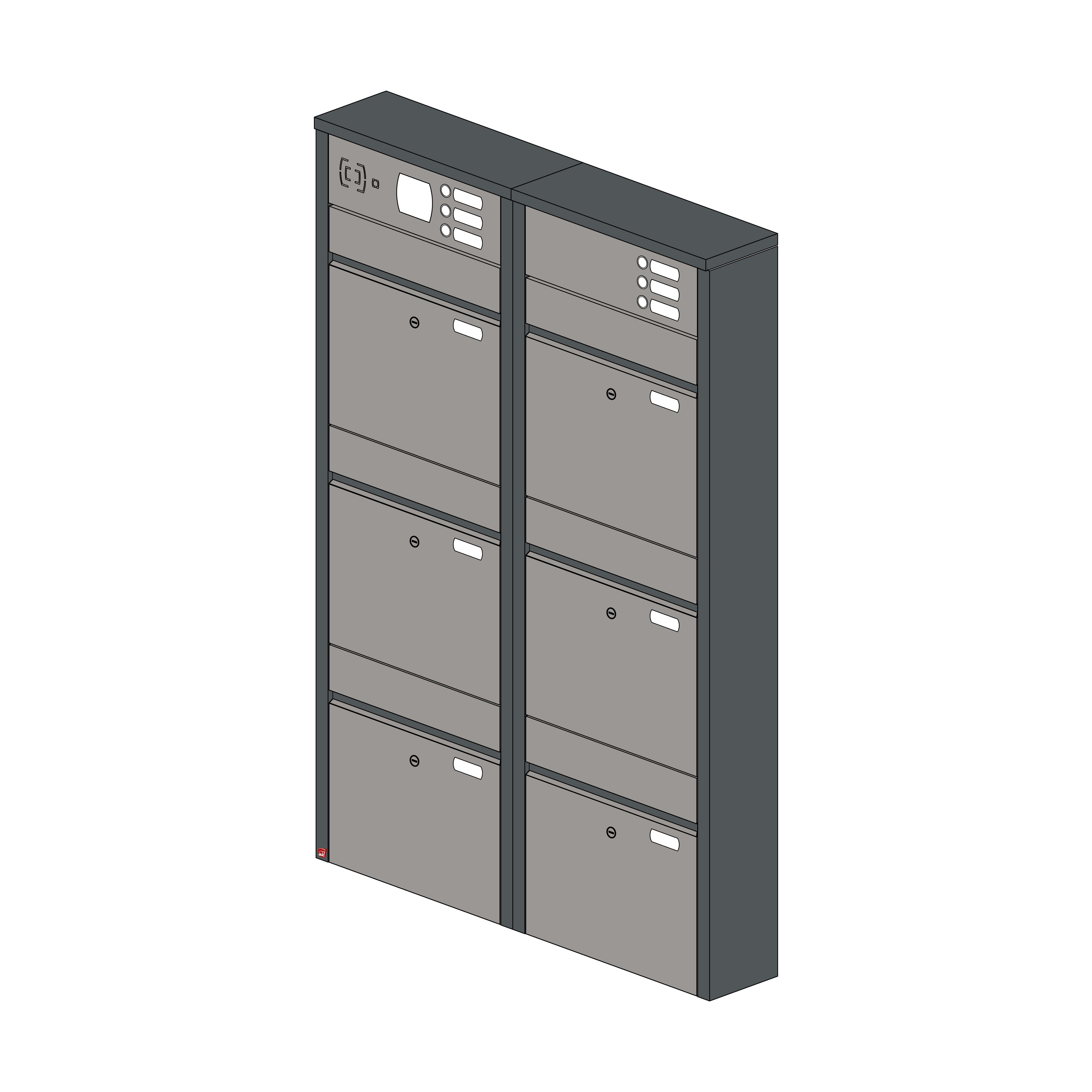 Briefkastenanlage 56.6Z Breitformat