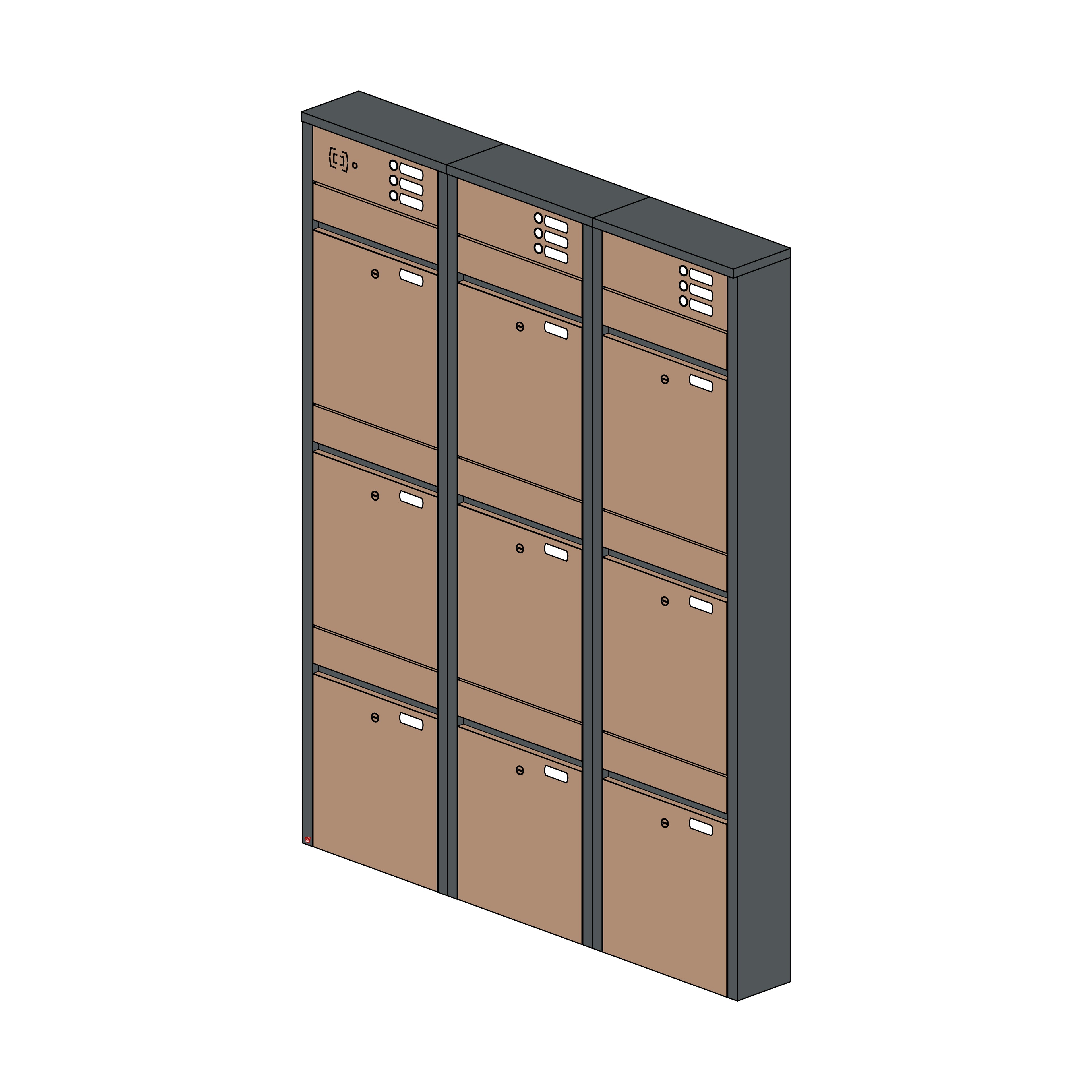 Briefkastenanlage 56.9Z Hochformat