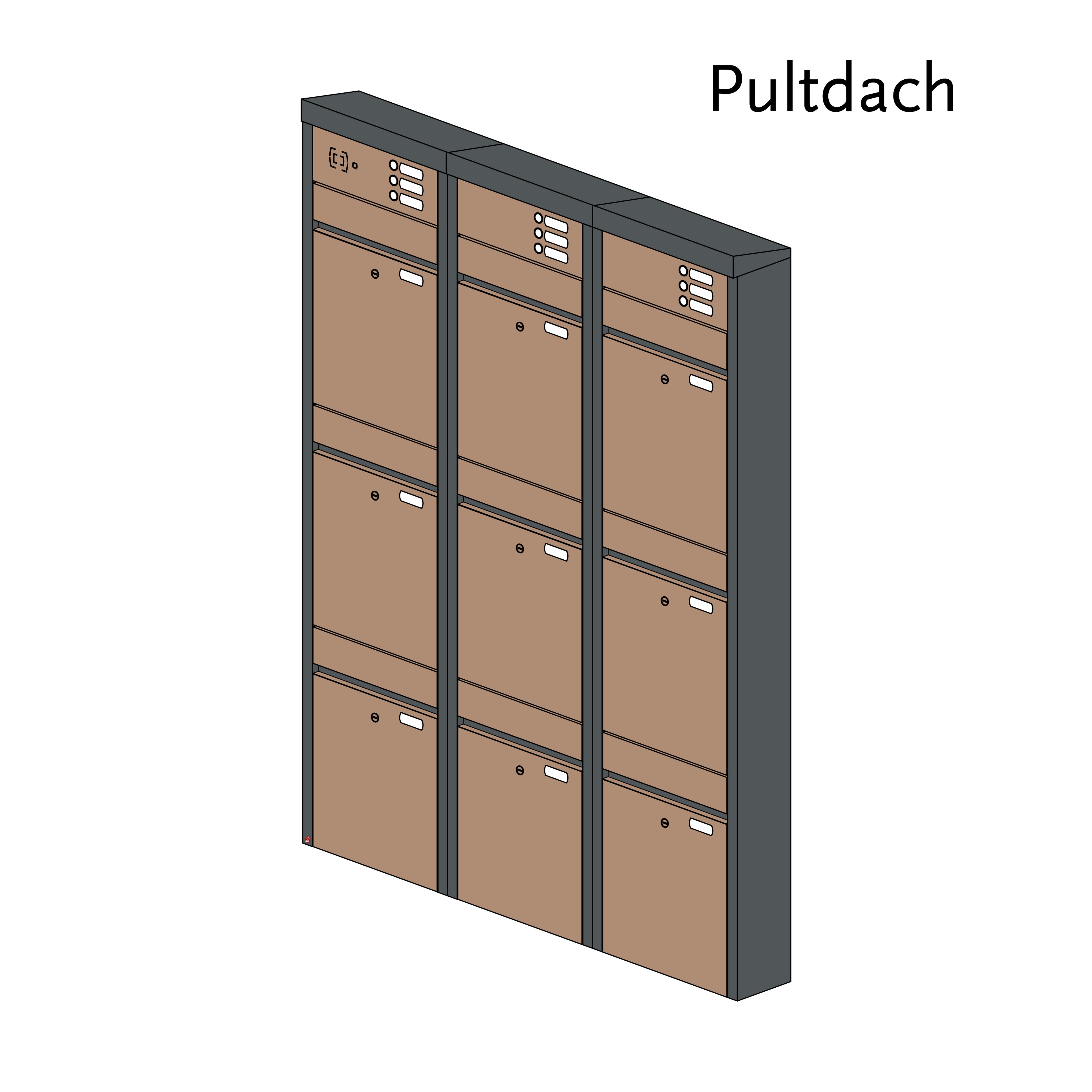Briefkastenanlage 56.9Z Hochformat