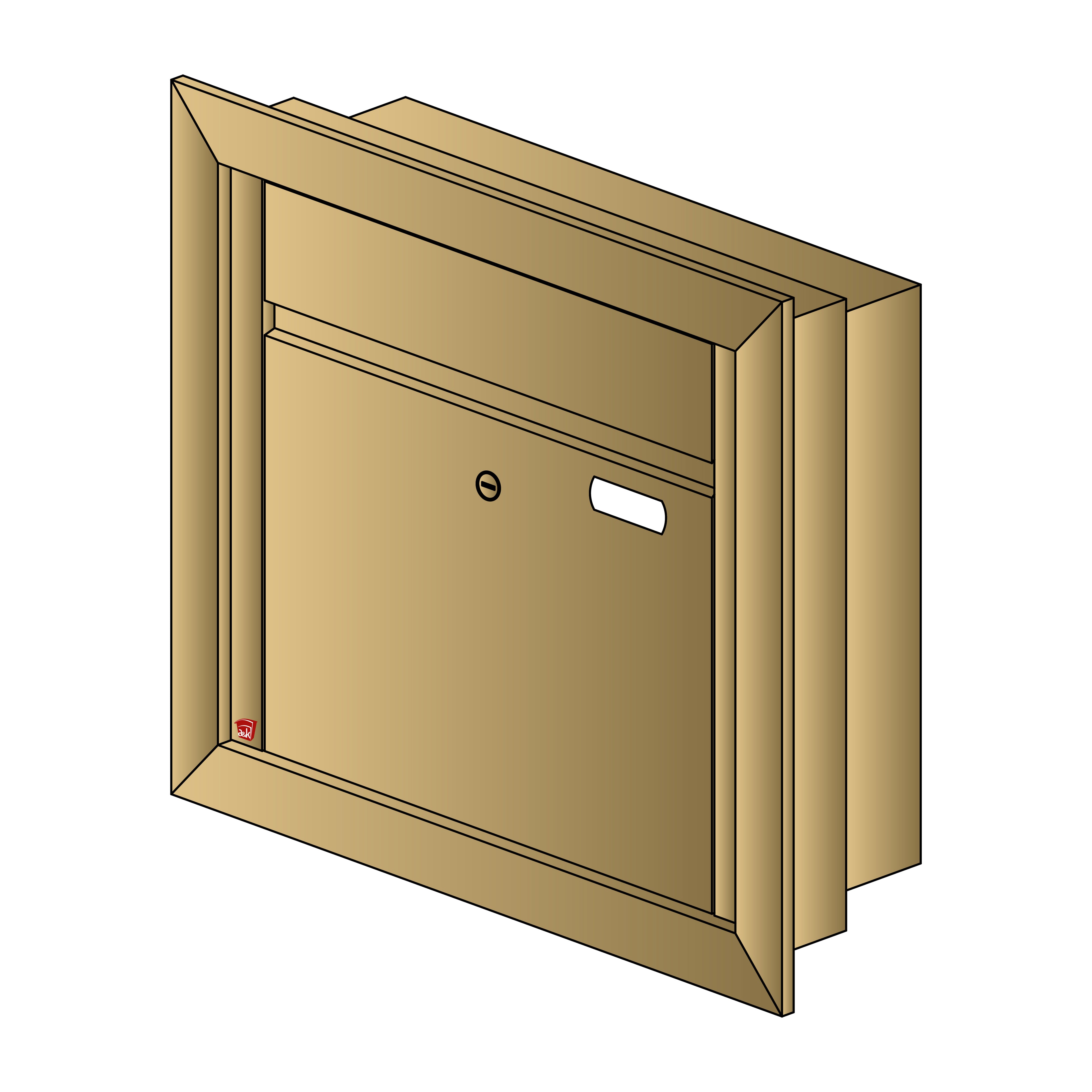 Mauerbriefkasten 61.1 Breitformat