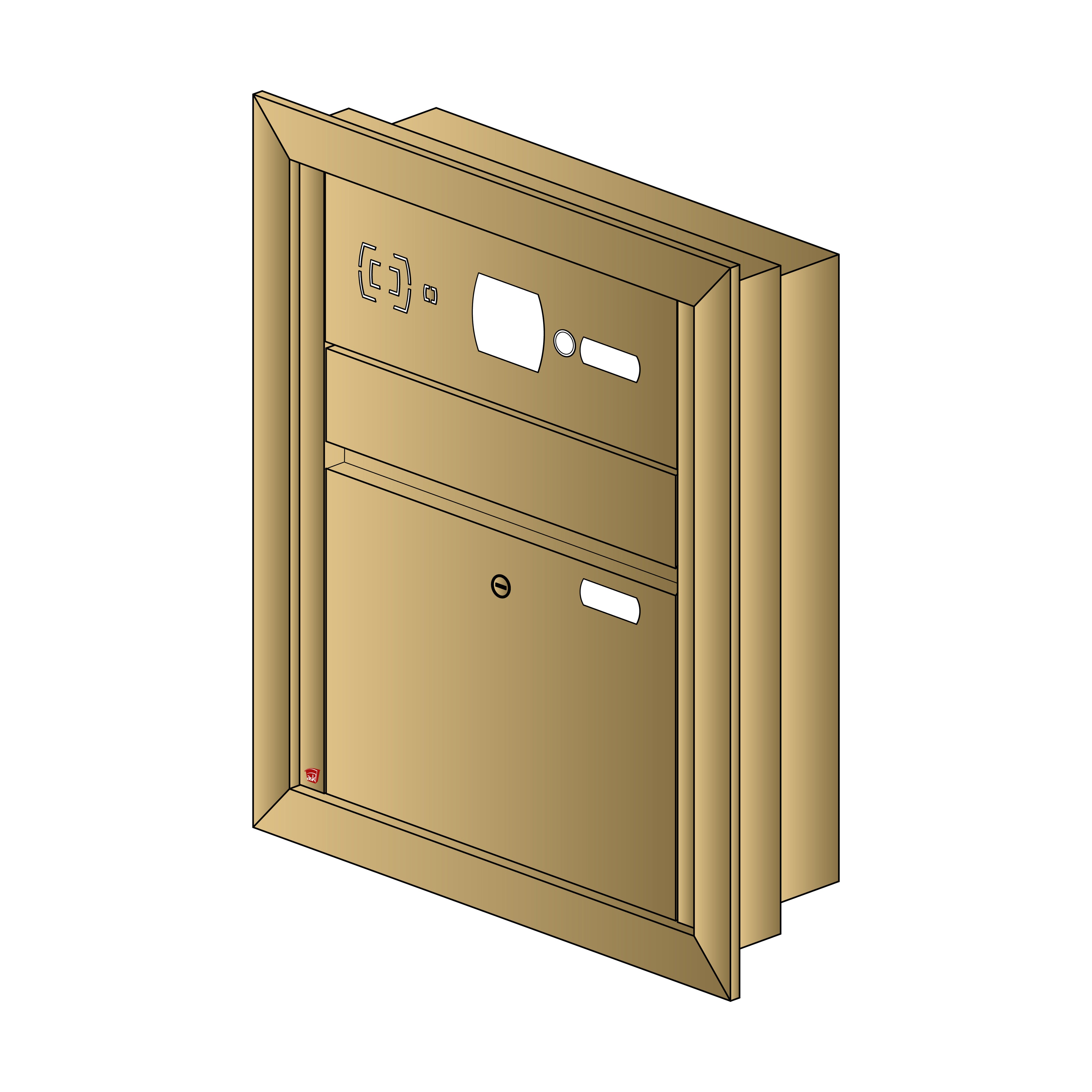 Mauerbriefkasten 62.1 Breitformat