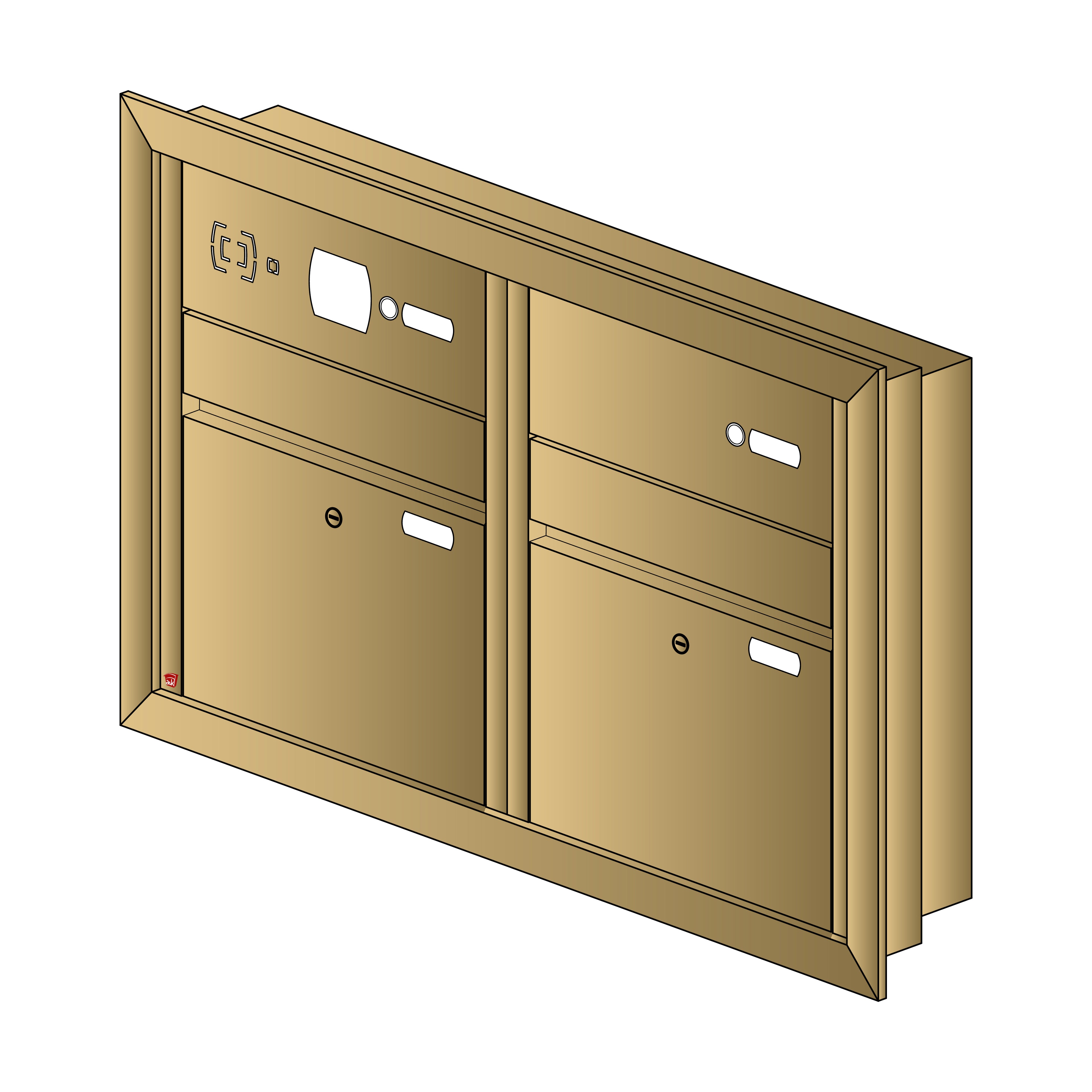 Mauerbriefkasten 62.2 Breitformat