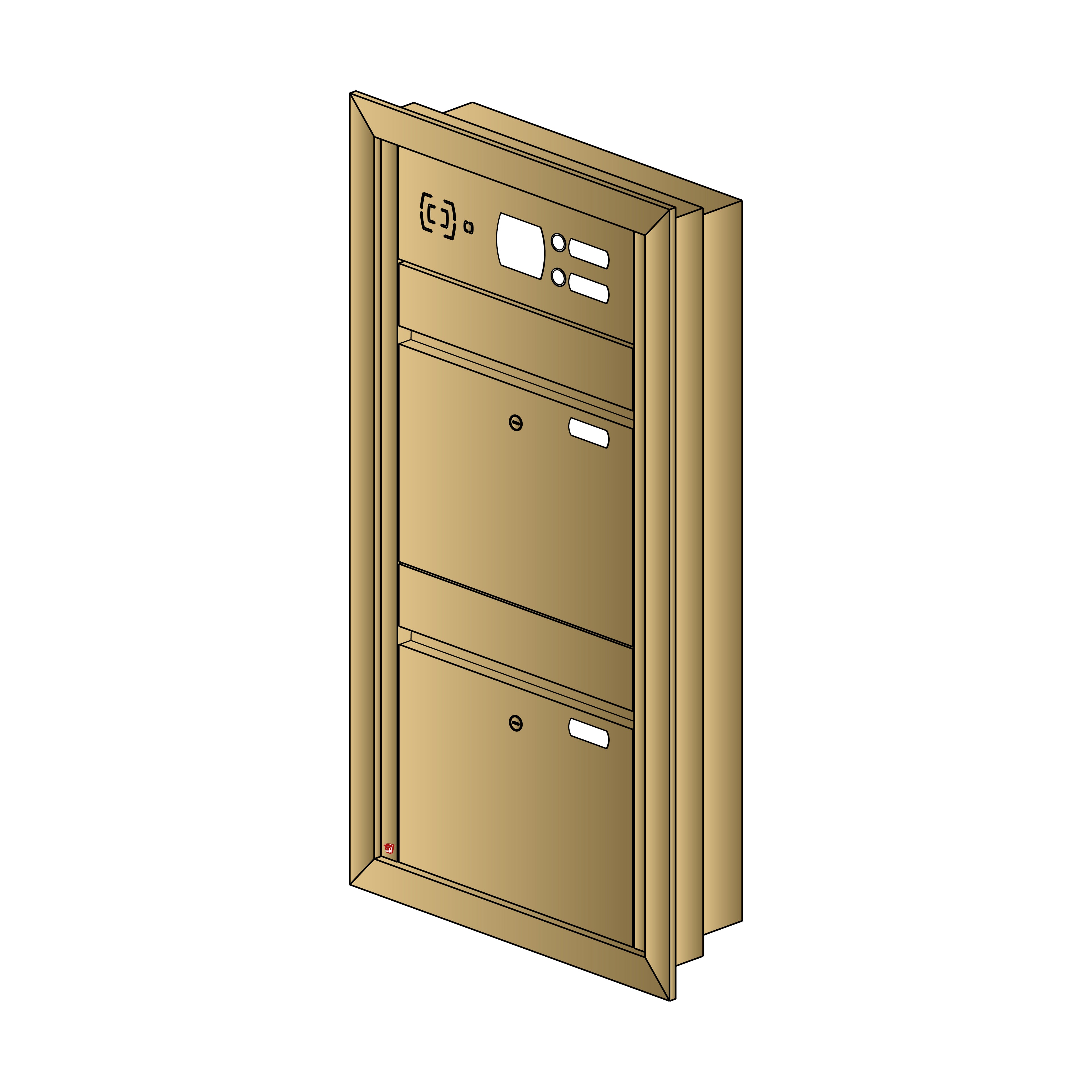 Mauerbriefkasten 64.2 Breitformat
