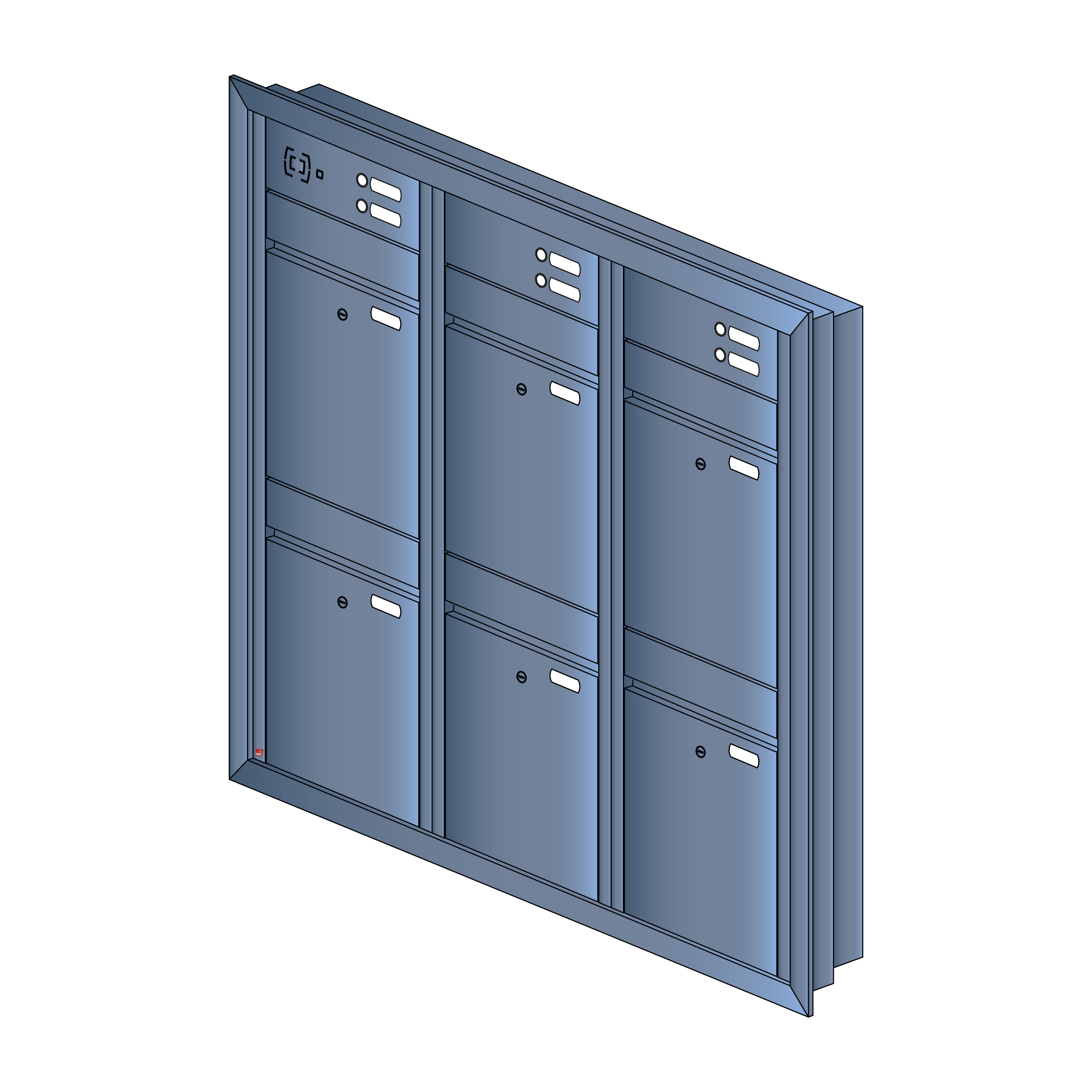 Mauerbriefkasten 64.6 Hochformat