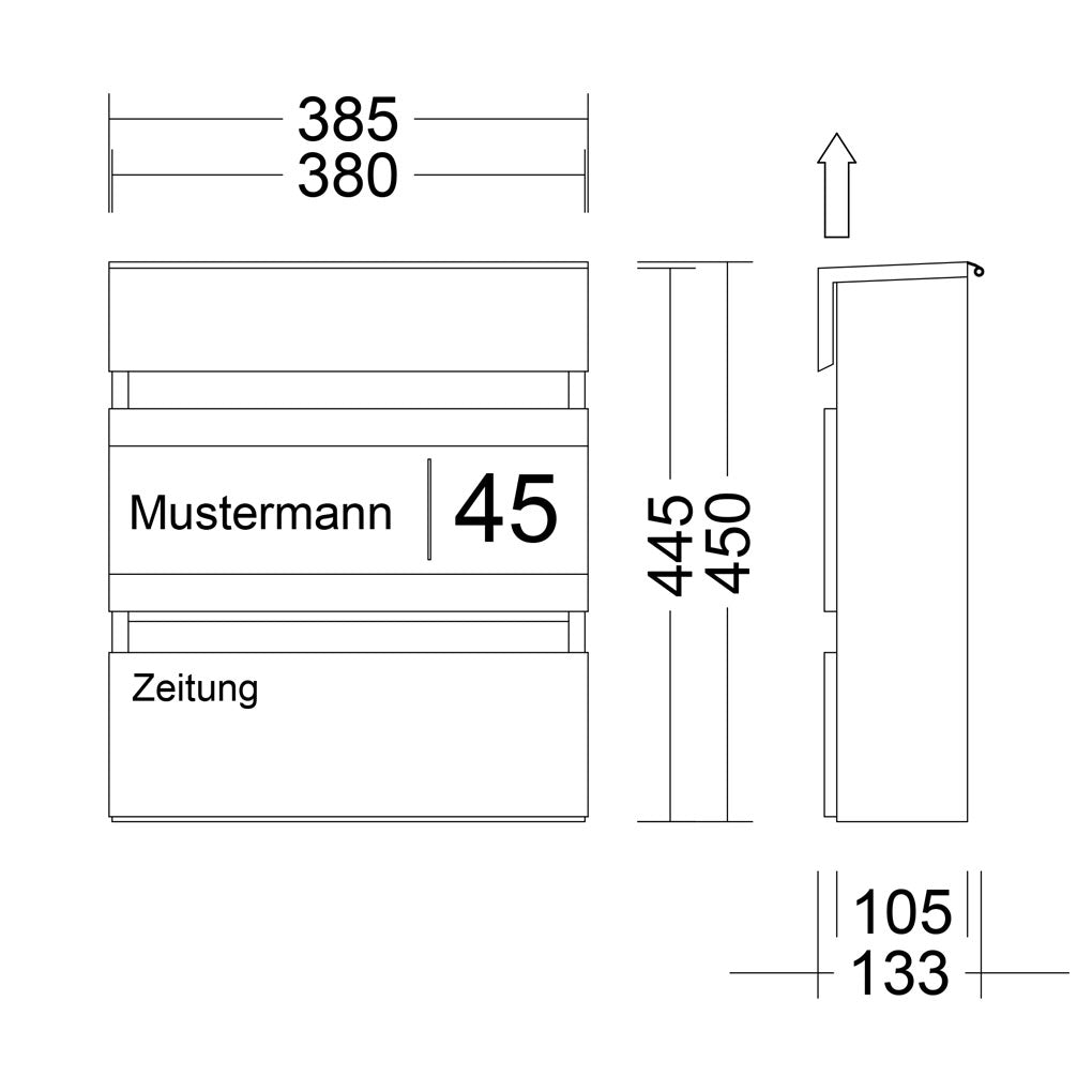 Briefkasten Bravo Moosgrün